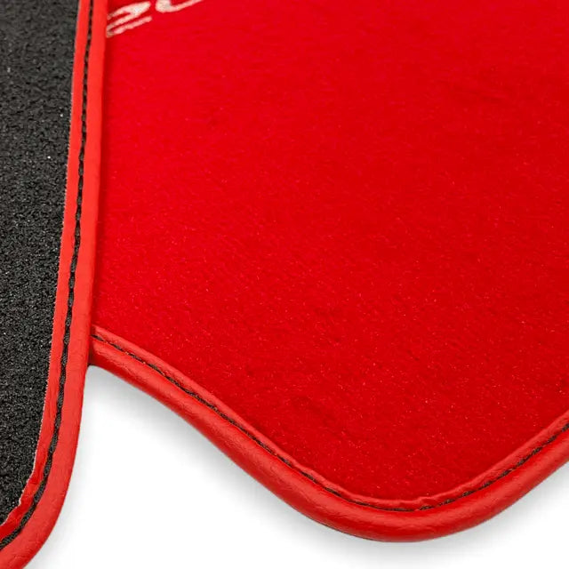 Floor Mats For Honda S2000 1999–2004 Red Tailored With White S2000 Logo - AutoWin