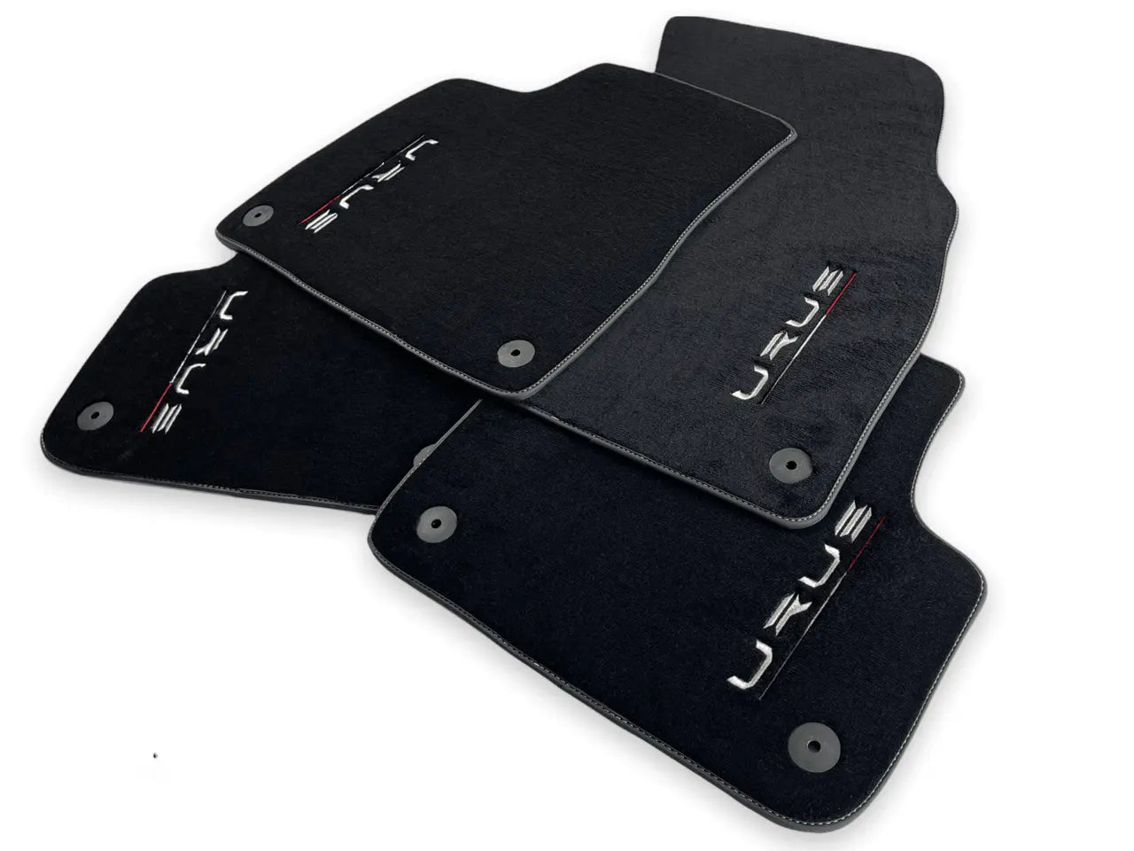 Floor Mats For Lamborghini Urus Black Carpets Yellow Stitching - AutoWin