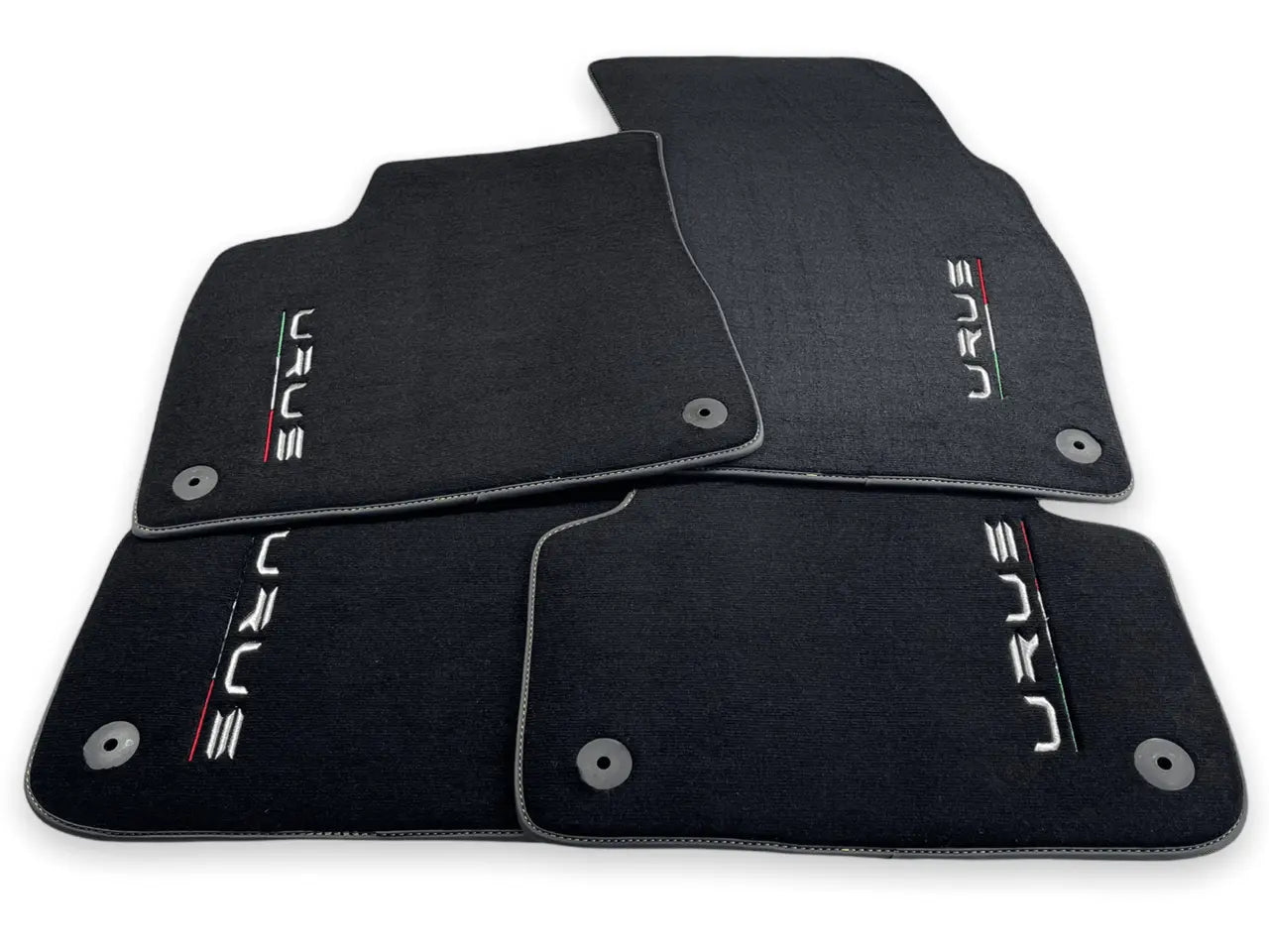 Floor Mats For Lamborghini Urus Black Carpets Yellow Stitching - AutoWin