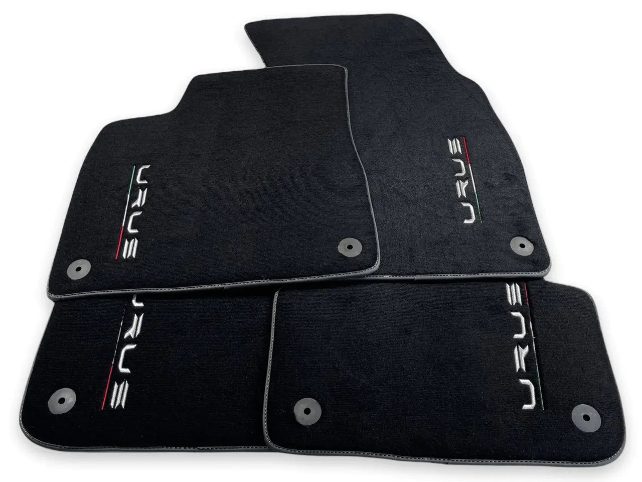 Floor Mats For Lamborghini Urus Black Carpets Yellow Stitching - AutoWin