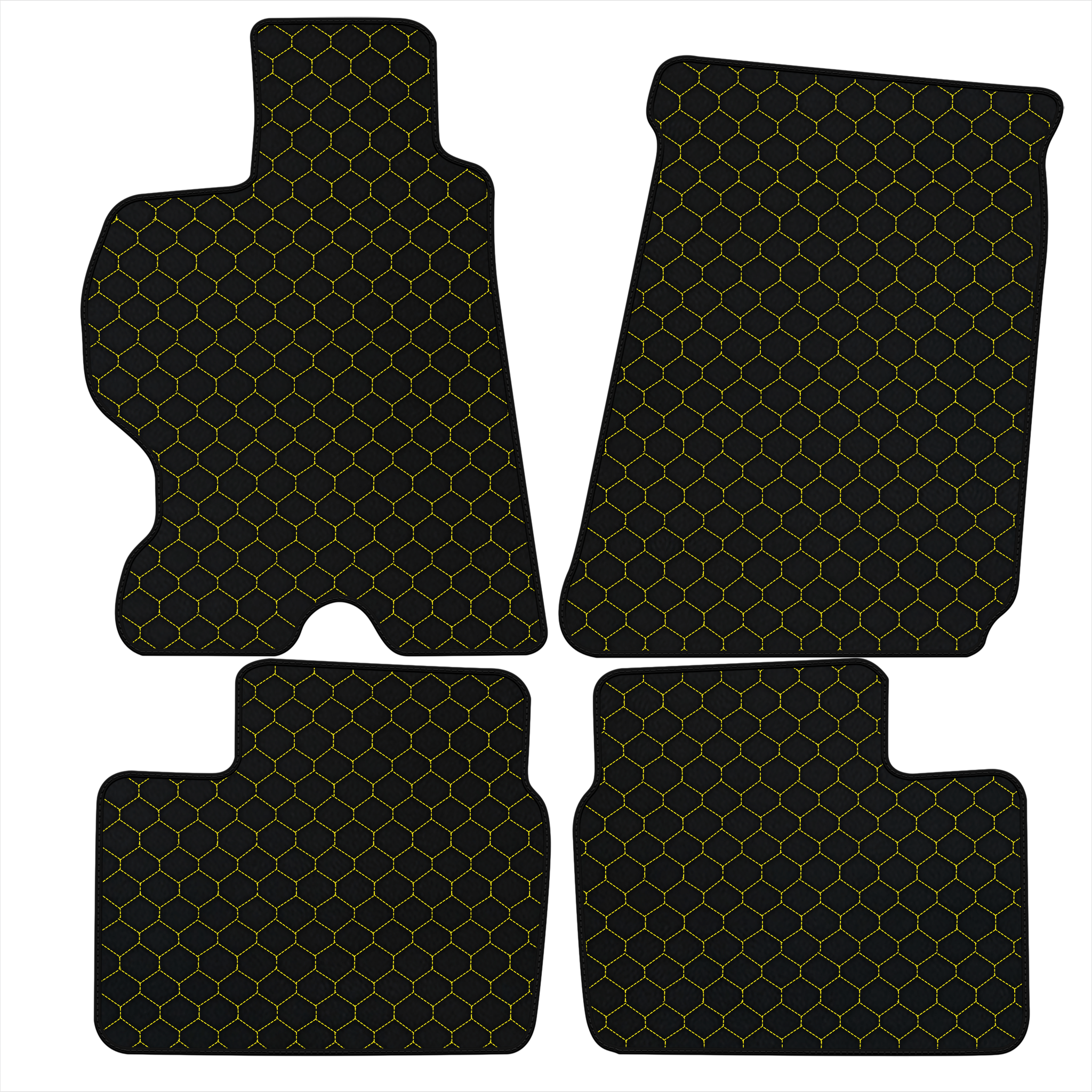 Customizable Leather Floor Mats with Hex Pattern for Ferrari FF (2011-2016)