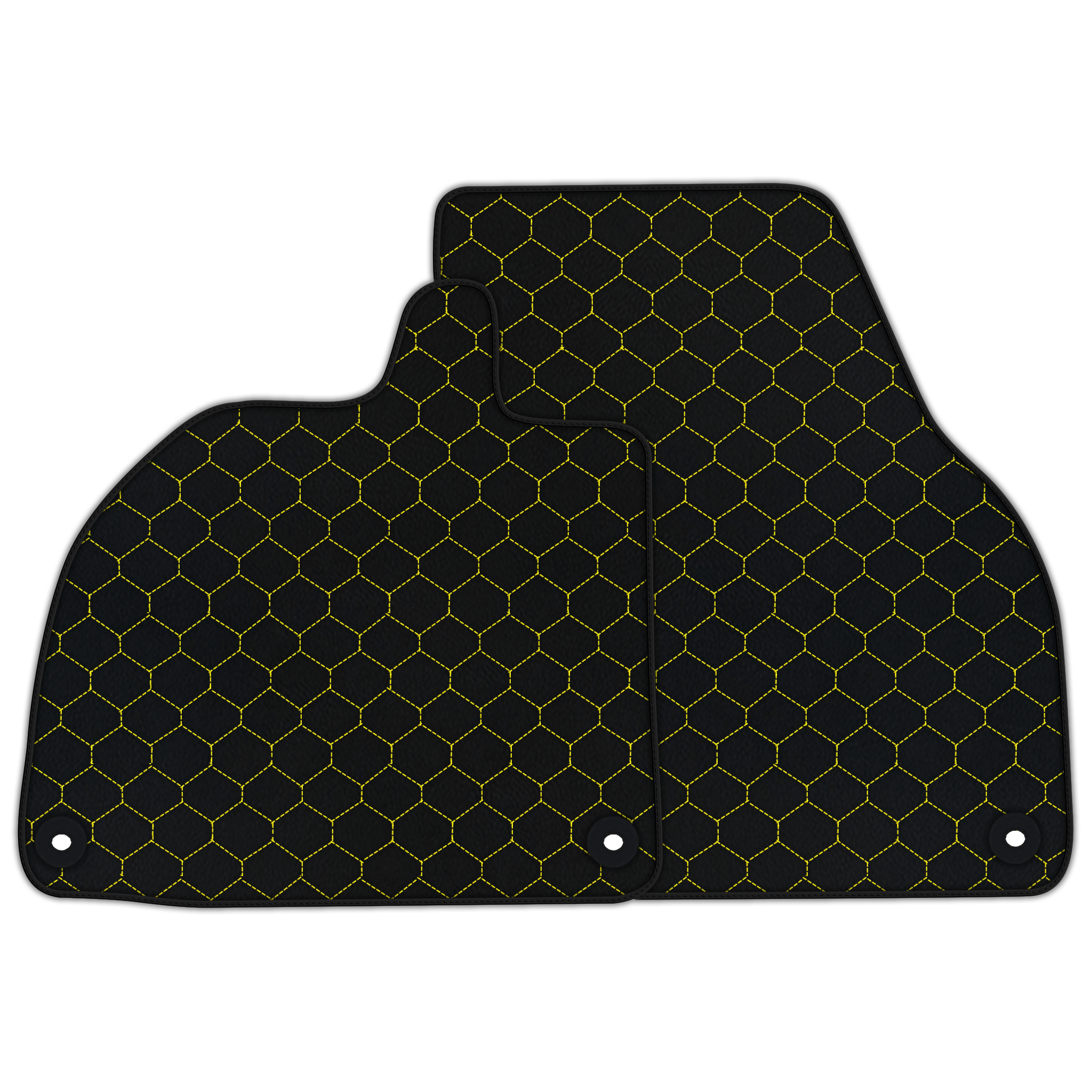 Customizable Leather Floor Mats with Hex Pattern for Lamborghini Revuelto (2024-2025)