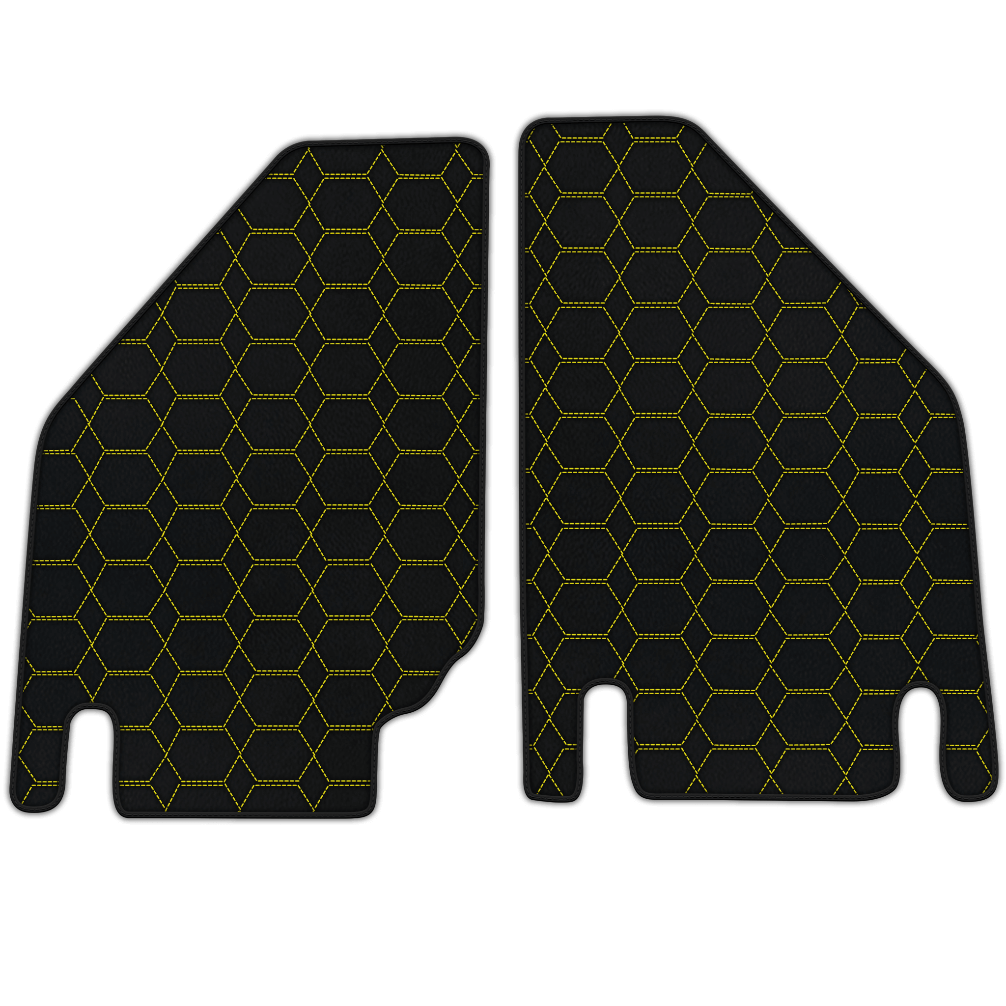 Customizable Hex Pattern Leather Floor Mats for Lamborghini Countach