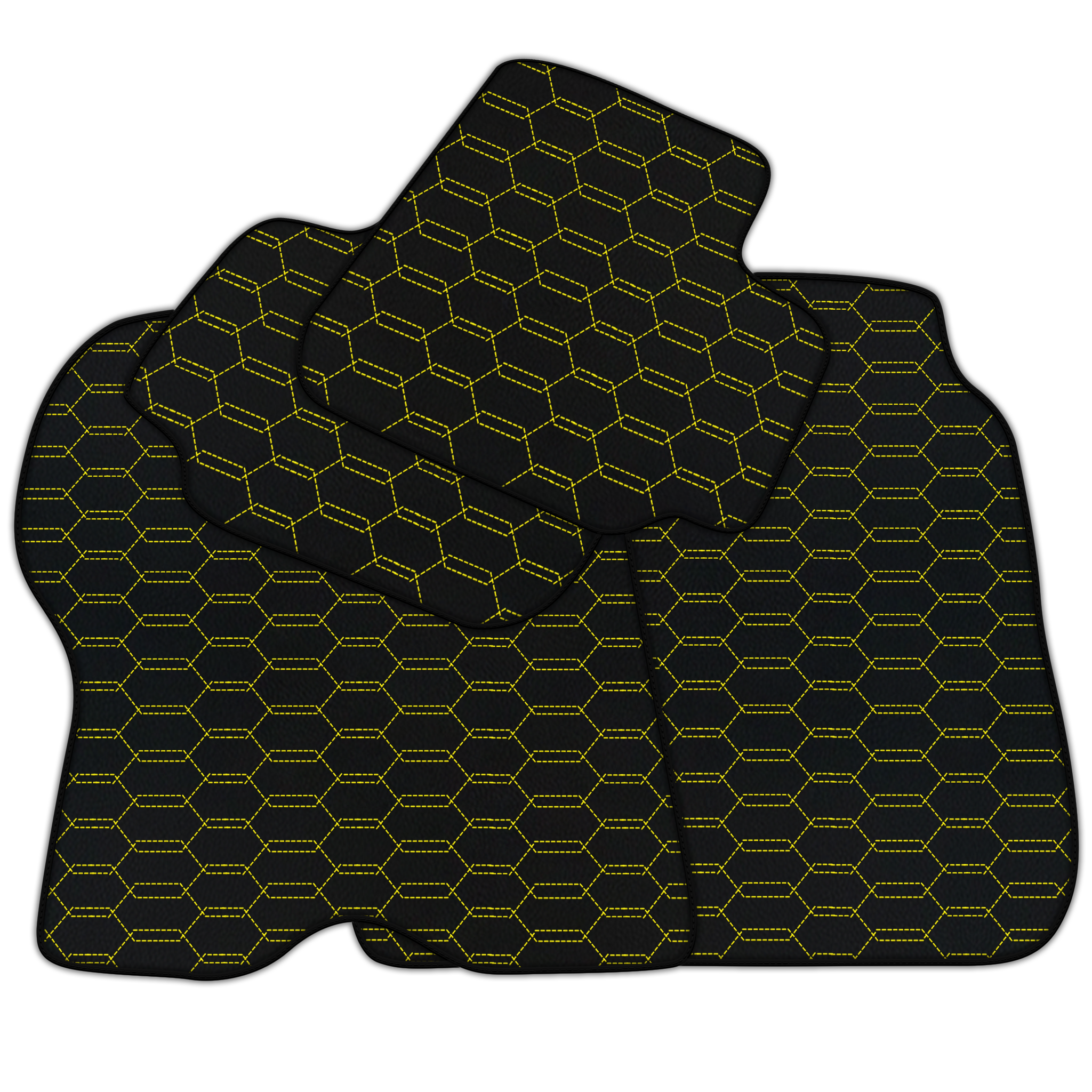 Customizable Interlaced Hex Pattern Floor Mats for Ferrari GTC4 Lusso (2016-2023)