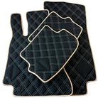 Customizable Black with Beige Trim Floor Mats For Mercedes Benz E-Class S211 Estate (2003-2009) 