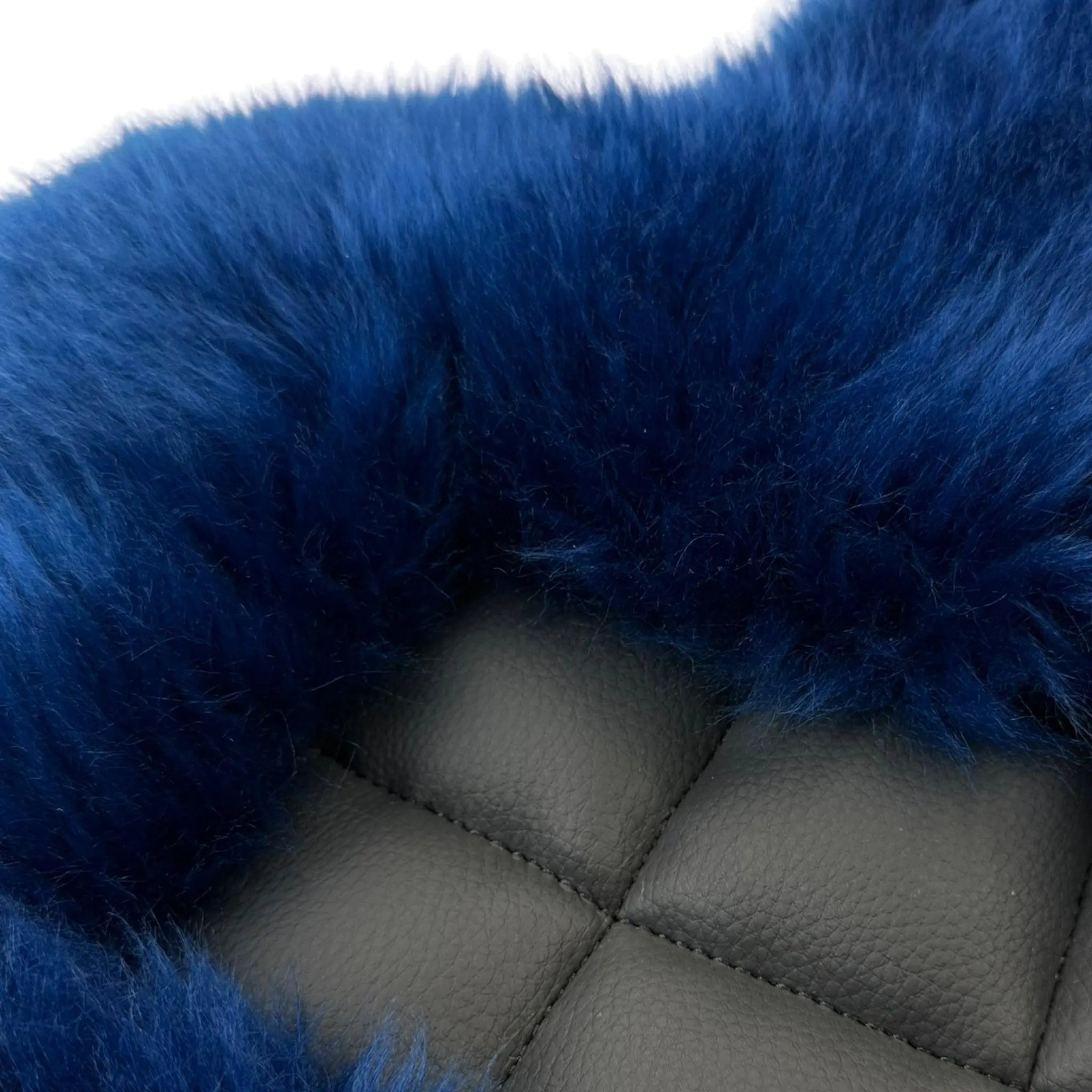 Navy Blue Sheepskin Floor Mats for Rolls Royce Ghost Series II (2021-2024) | ER56 Design - AutoWin