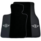 Black Floor Mats for Mini Cooper / One F55 5-Doors (2015-2023) with Gray Trim