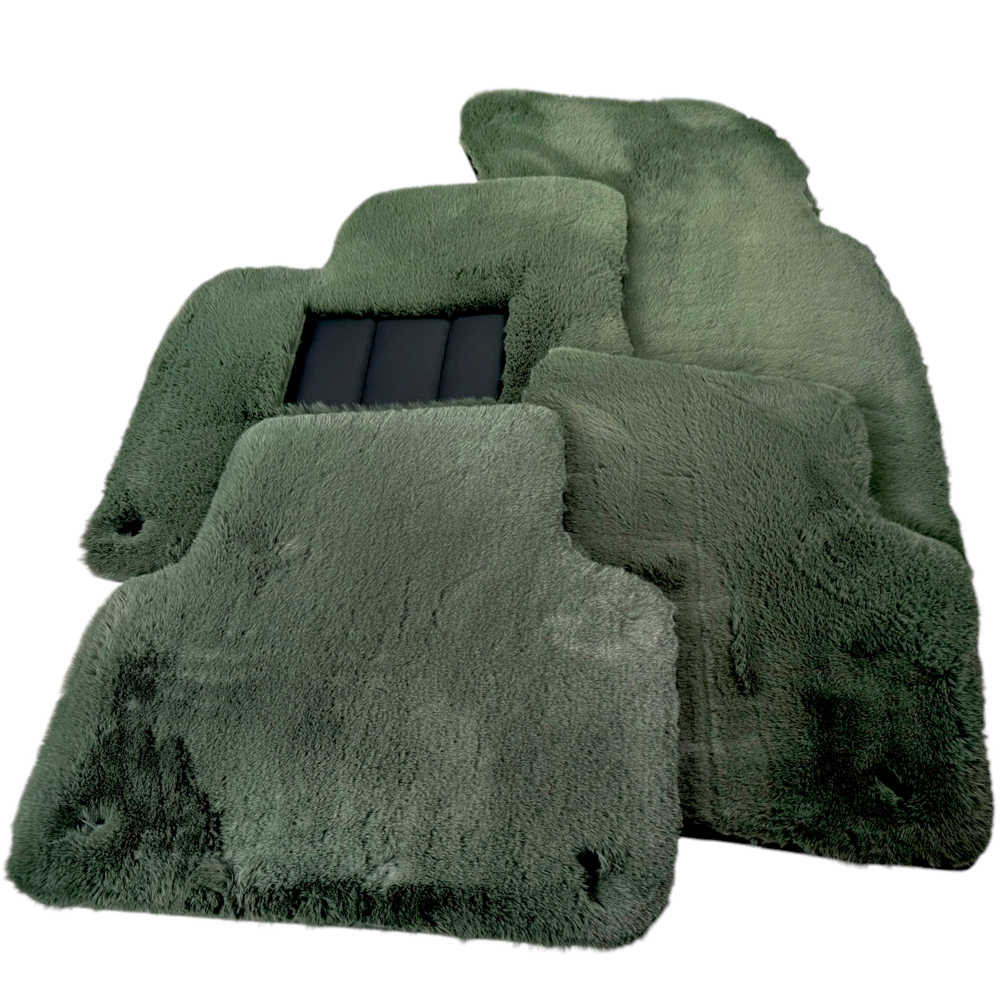 Genuine Light Green Sheepskin Floor Mats Bentley Arnage T (1998-2009) - AutoWin