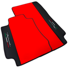 Red Floor Mats for Alfa Romeo Giulia Performante (1962-1978) with Leather