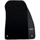 ER56 Design Black Floor Mats for Chevrolet Nubira J200 Daewoo (2000-2003) with Leather - AutoWin