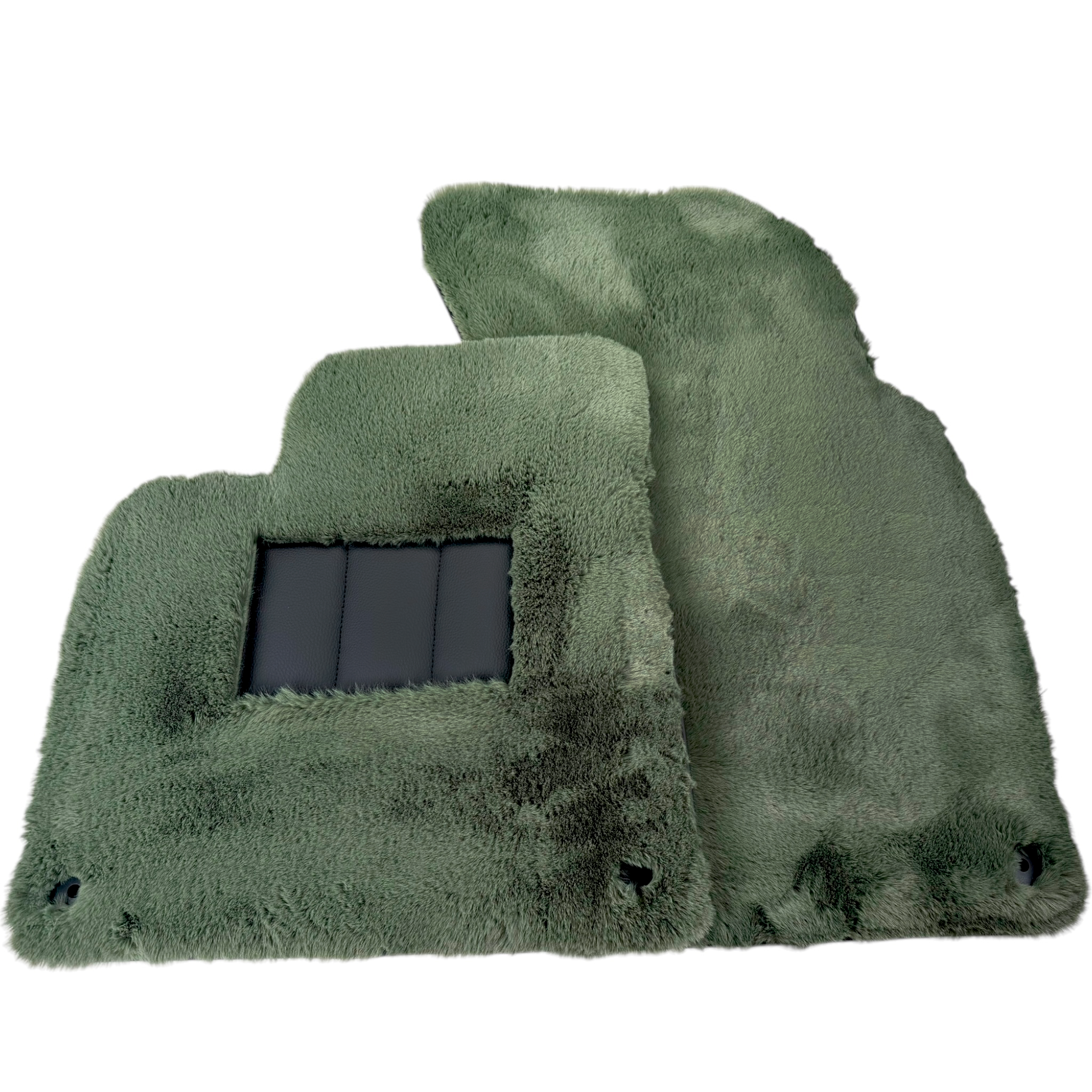 Genuine Light Green Sheepskin Floor Mats Bentley Arnage T (1998-2009) - AutoWin