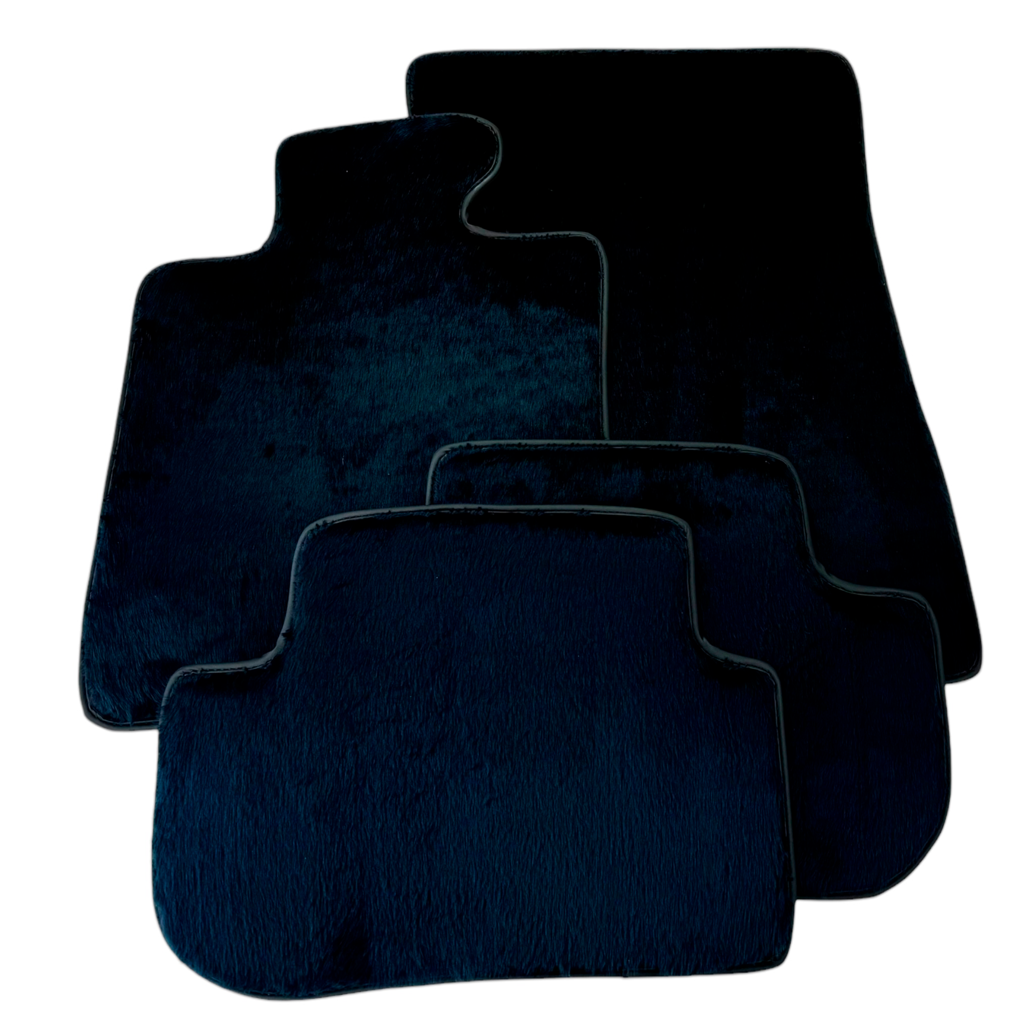 Dark Blue Sheepskin Floor Mats for Rolls-Royce Phantom VIII (2017-2024) - AutoWin