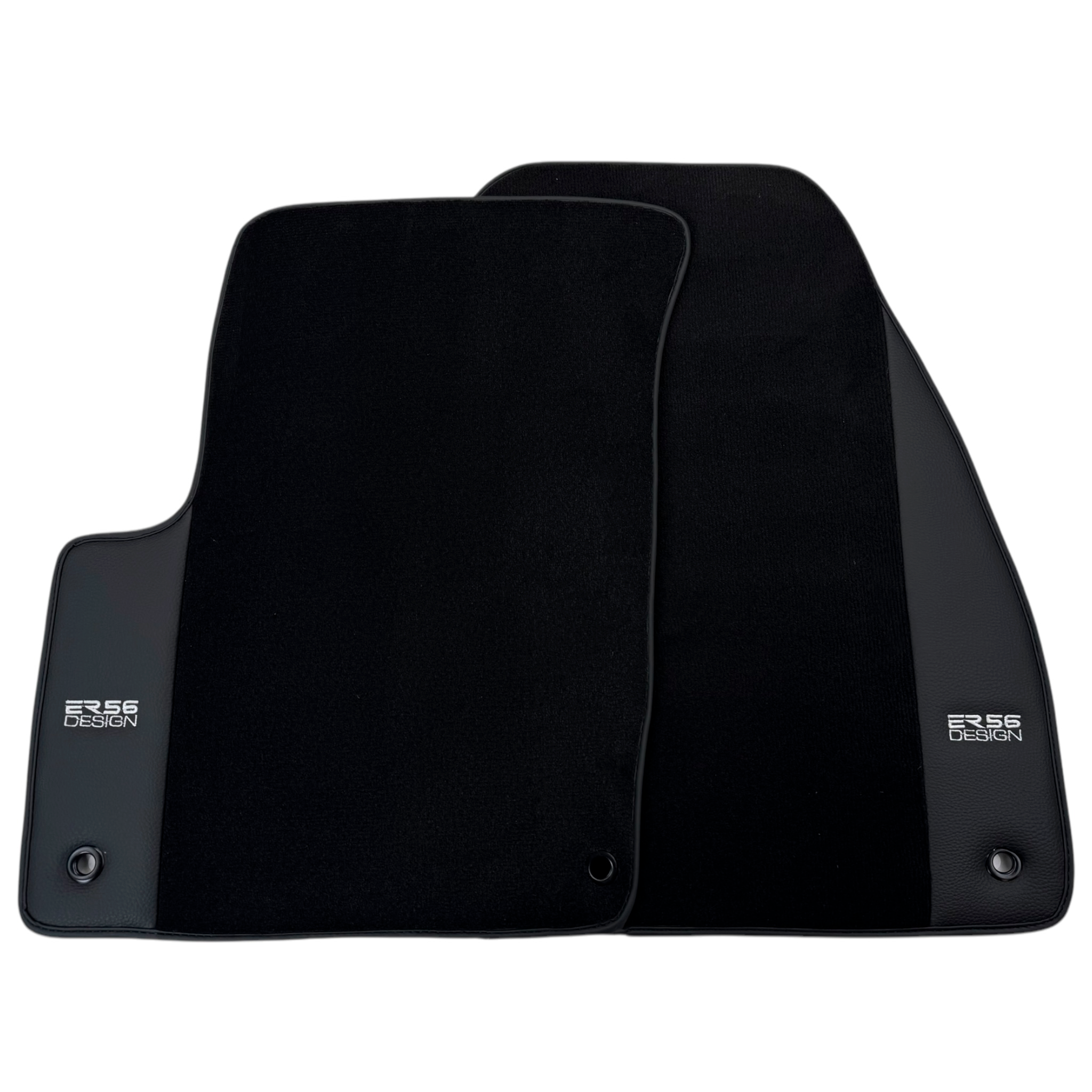 ER56 Design Black Floor Mats for Jeep Renegade (2018-2024) Co Drive without Fixing System with Leather - AutoWin