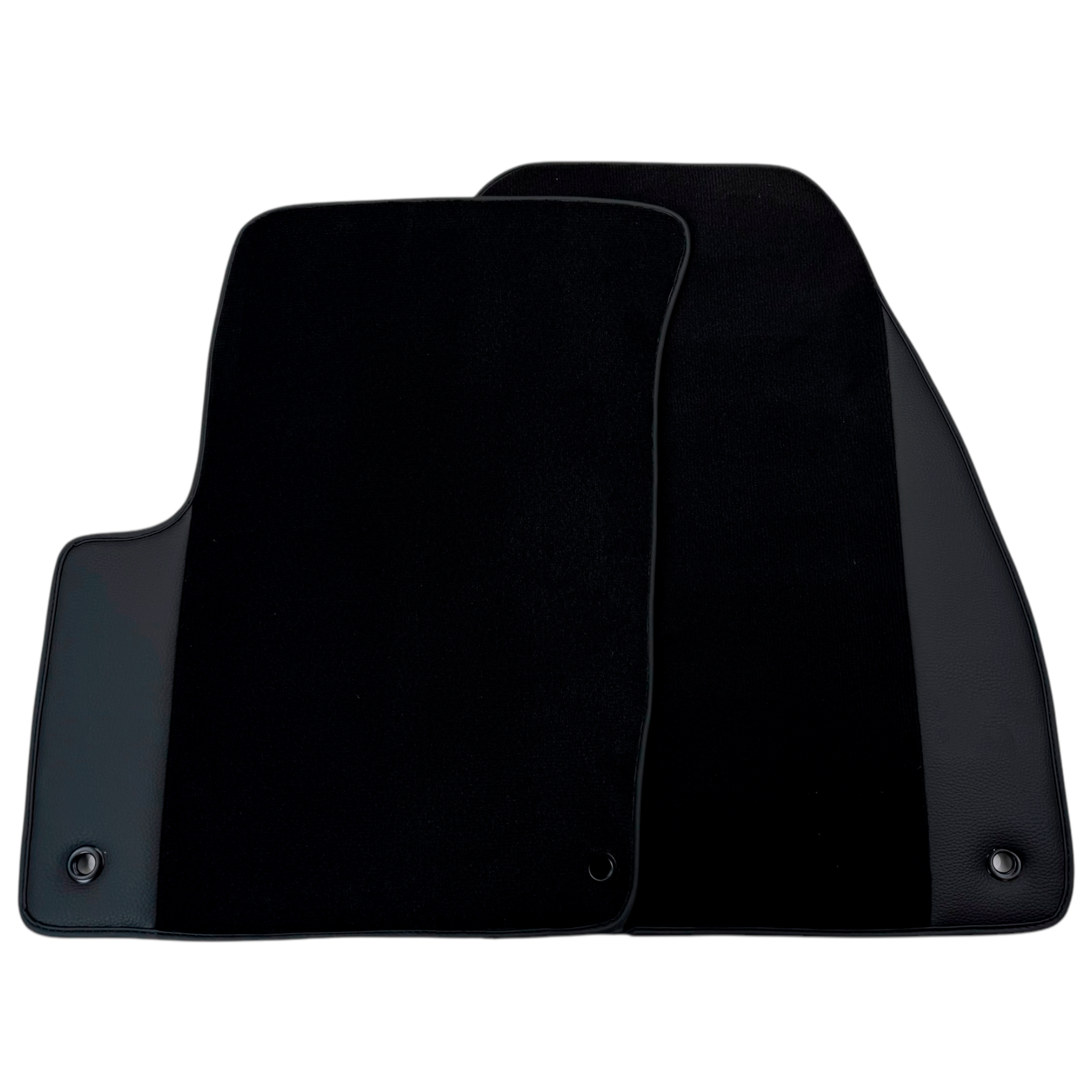 Black Floor Mats for Jeep Commander (2006-2010) with Leather | AutoWin - AutoWin