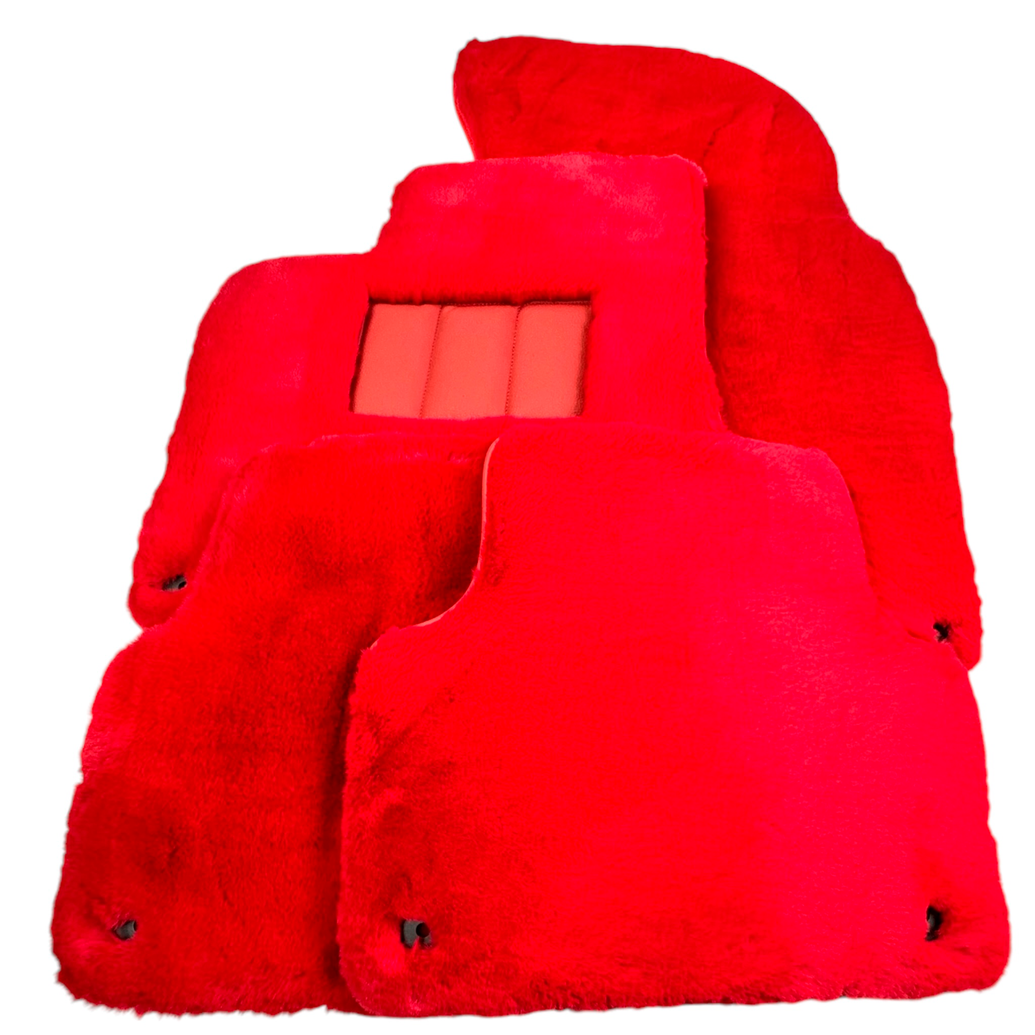 Red Sheepskin Floor Mats for Bentley Bentayga (2015-2023) - AutoWin