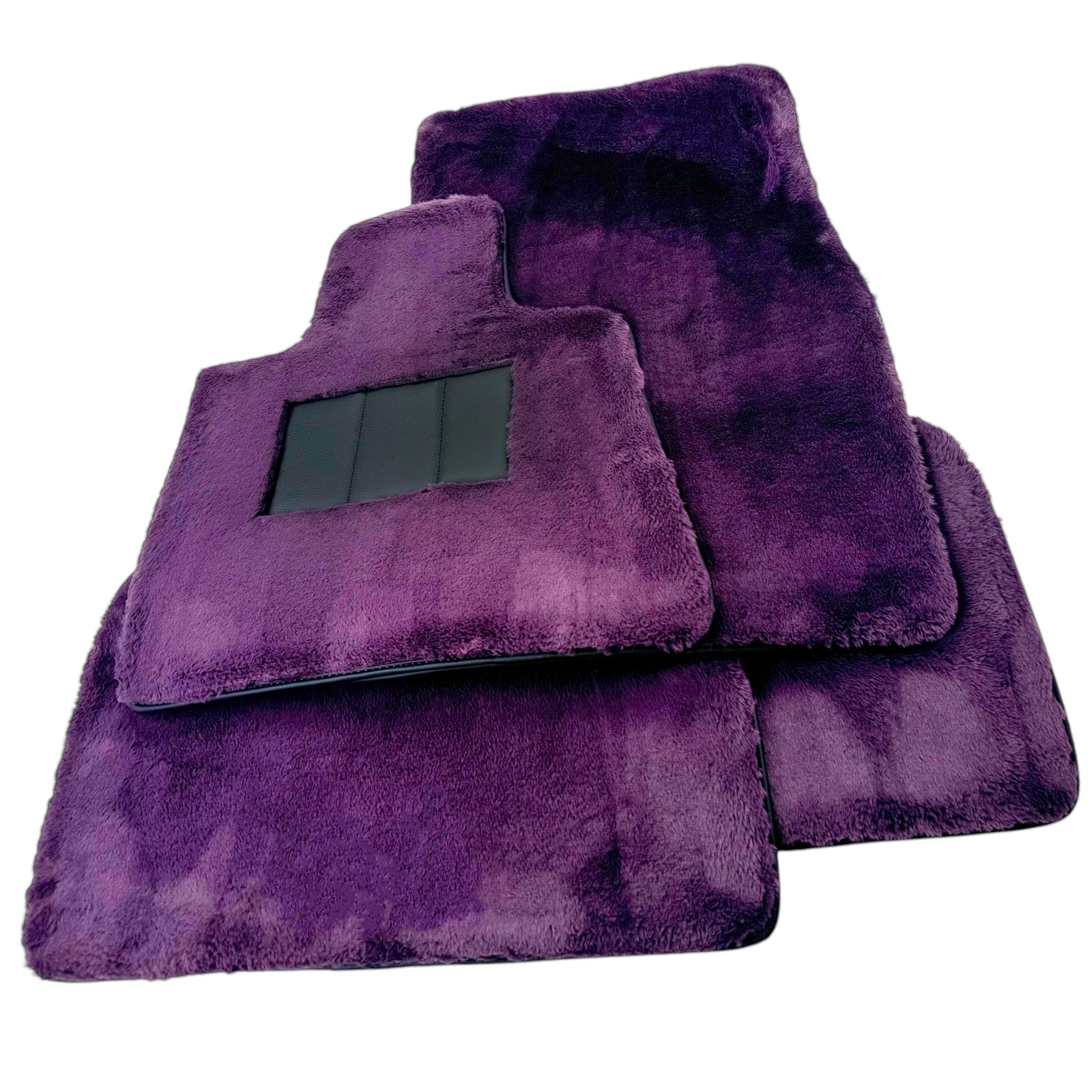 Purple Sheepskin Floor Mats for Rolls-Royce Phantom VIII (2017-2024) - AutoWin