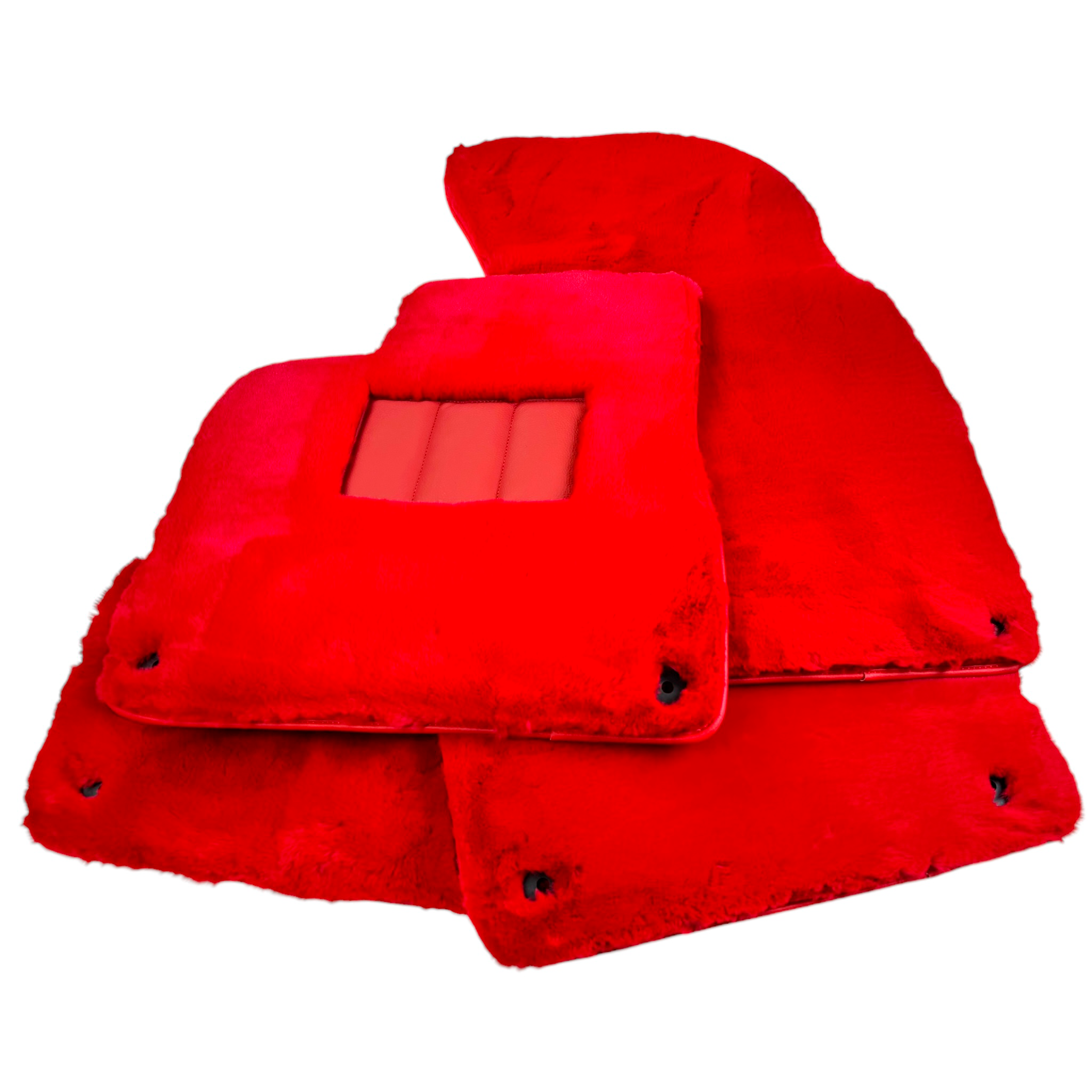 Red Sheepskin Floor Mats for Bentley Bentayga (2015-2023) - AutoWin