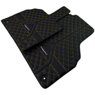 Black Leather Floor Mats for Lamborghini Aventador | Autowin