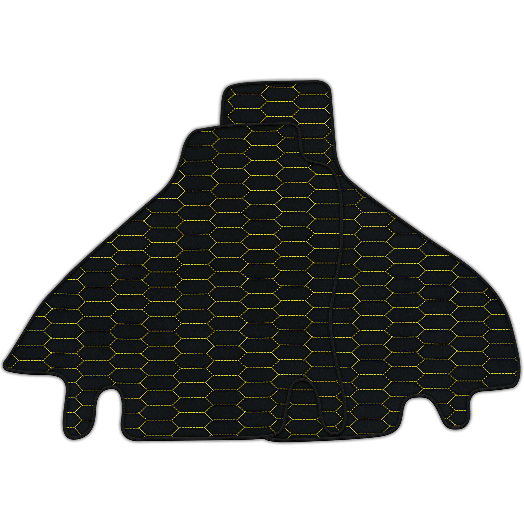 Customizable Leather Floor Mats with Raptor Hex Pattern for Ferrari Testarossa (1984-1996)