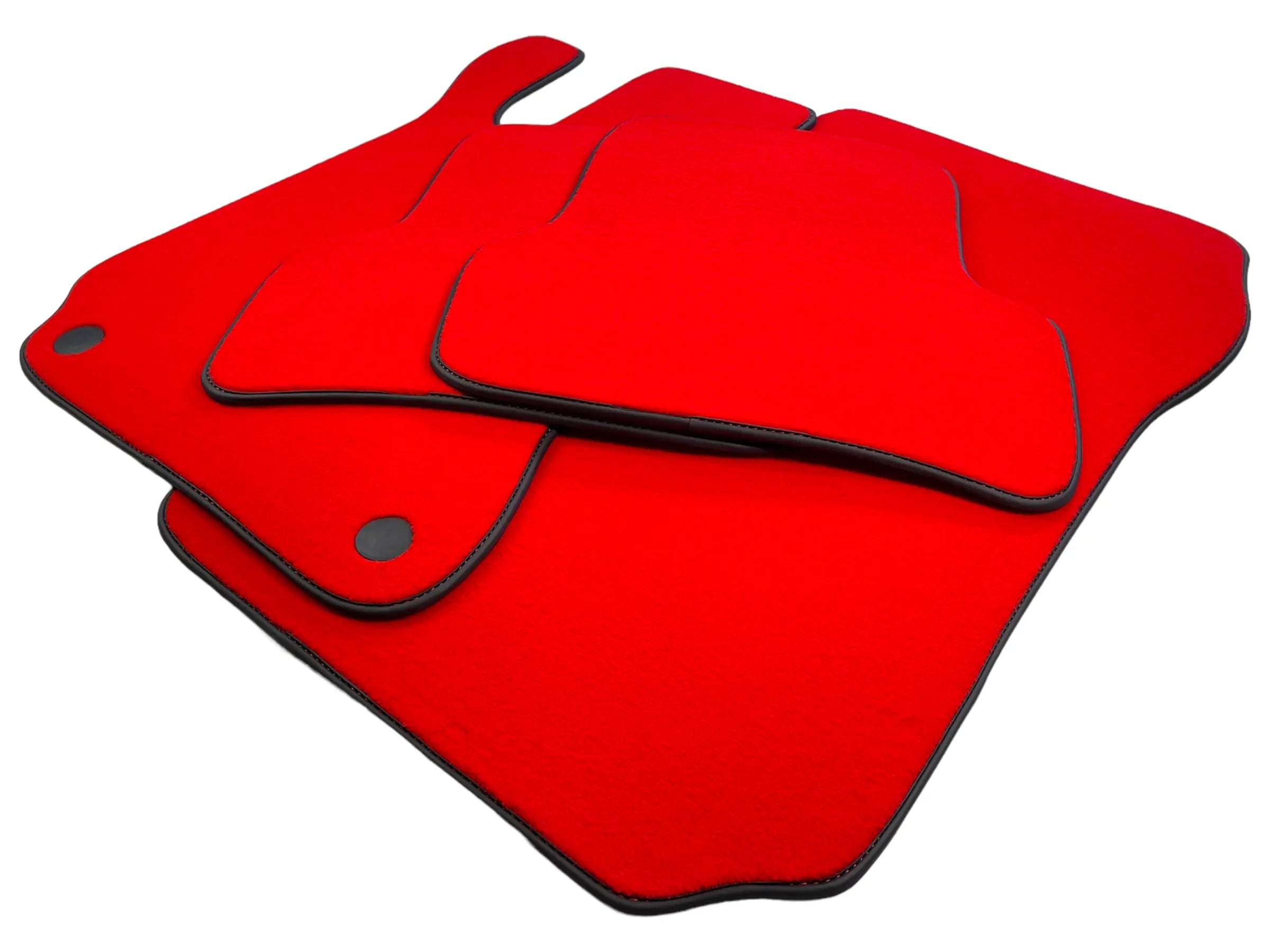 Red Floor Mats For Mercedes-Benz SL R231 2012–2020 Black Trim