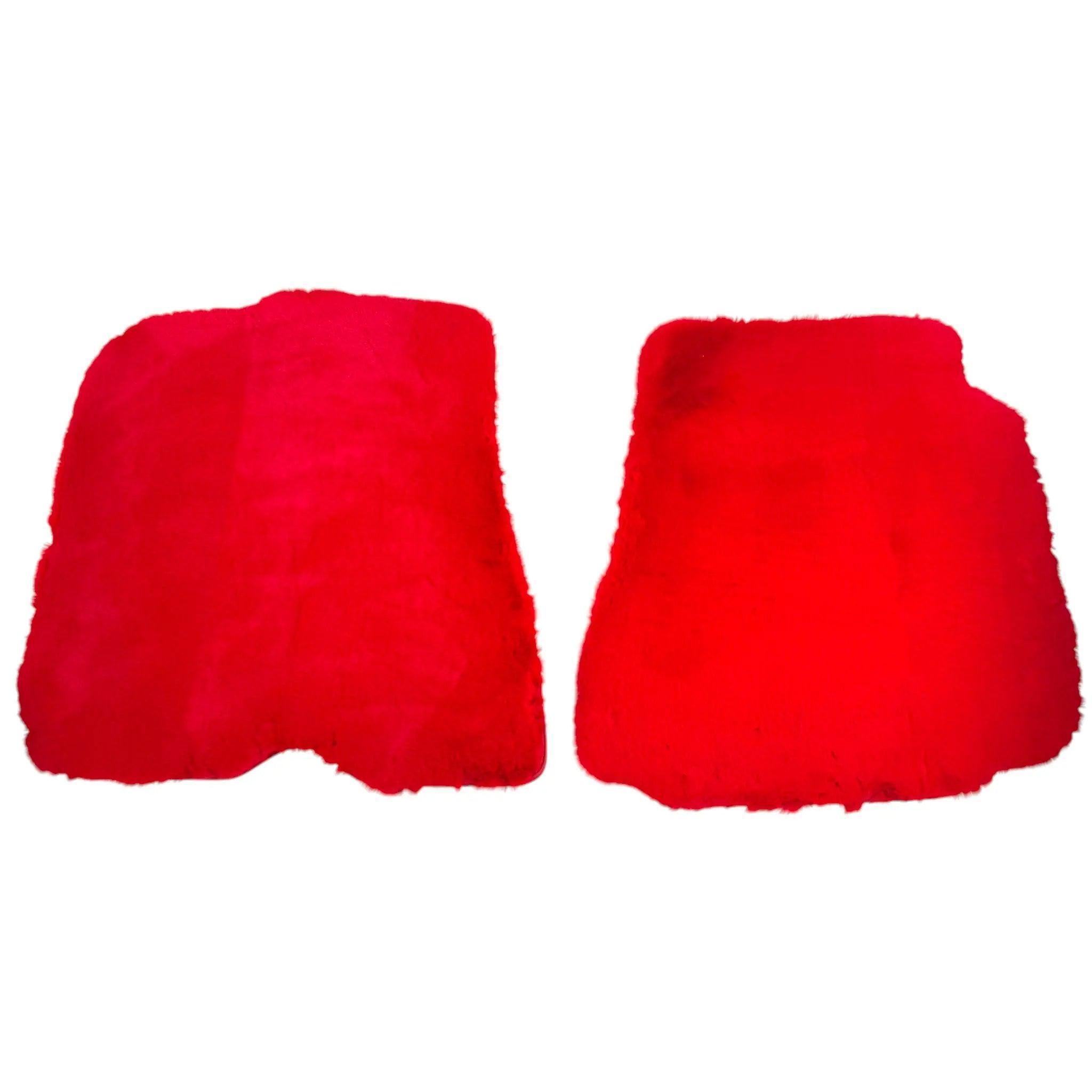 Red Sheepskin Floor Mats for Ferrari 812 GTS (2019-2023)