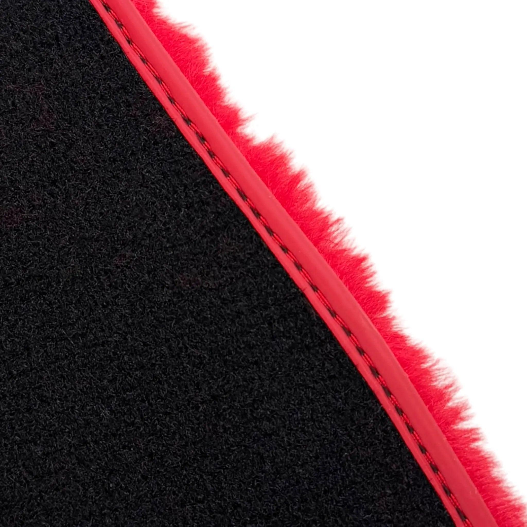 Red Sheepskin Floor Mats for Ferrari 812 GTS (2019-2023)