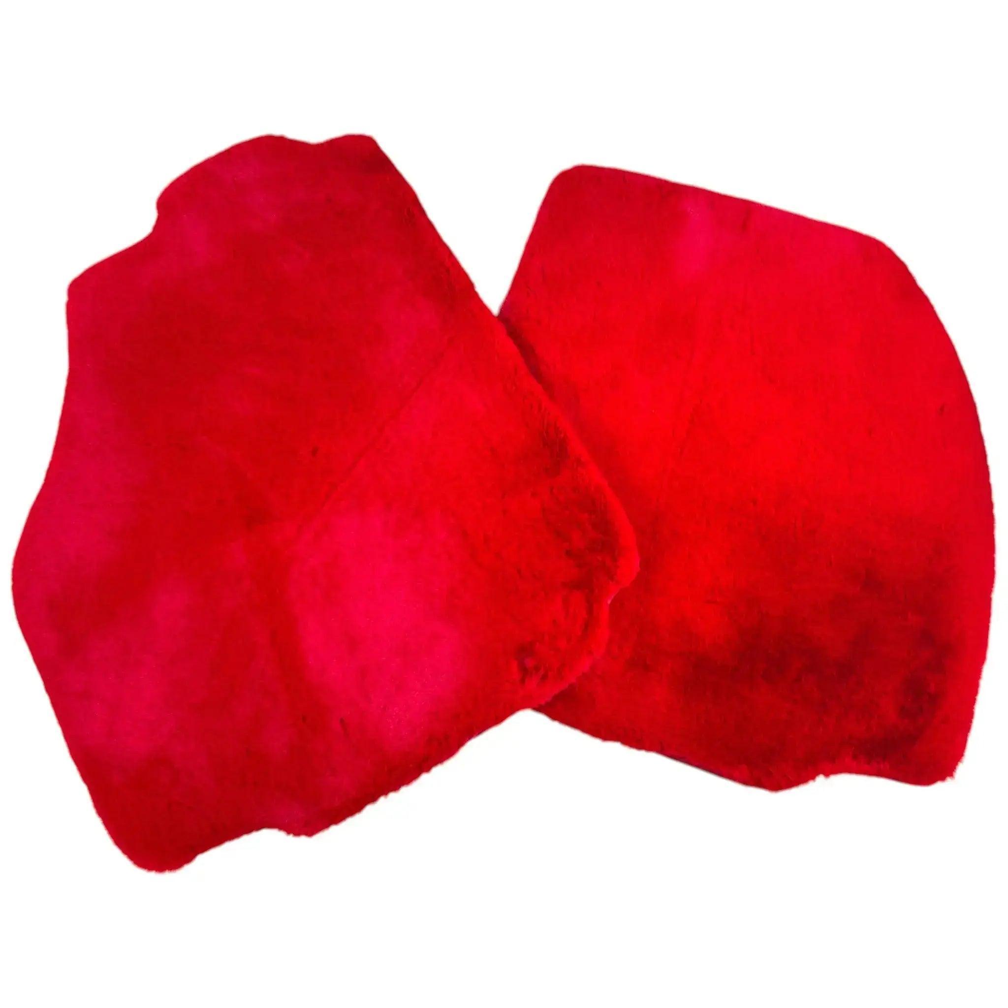 Red Sheepskin Floor Mats for Ferrari 458 Spider (2012-2015)