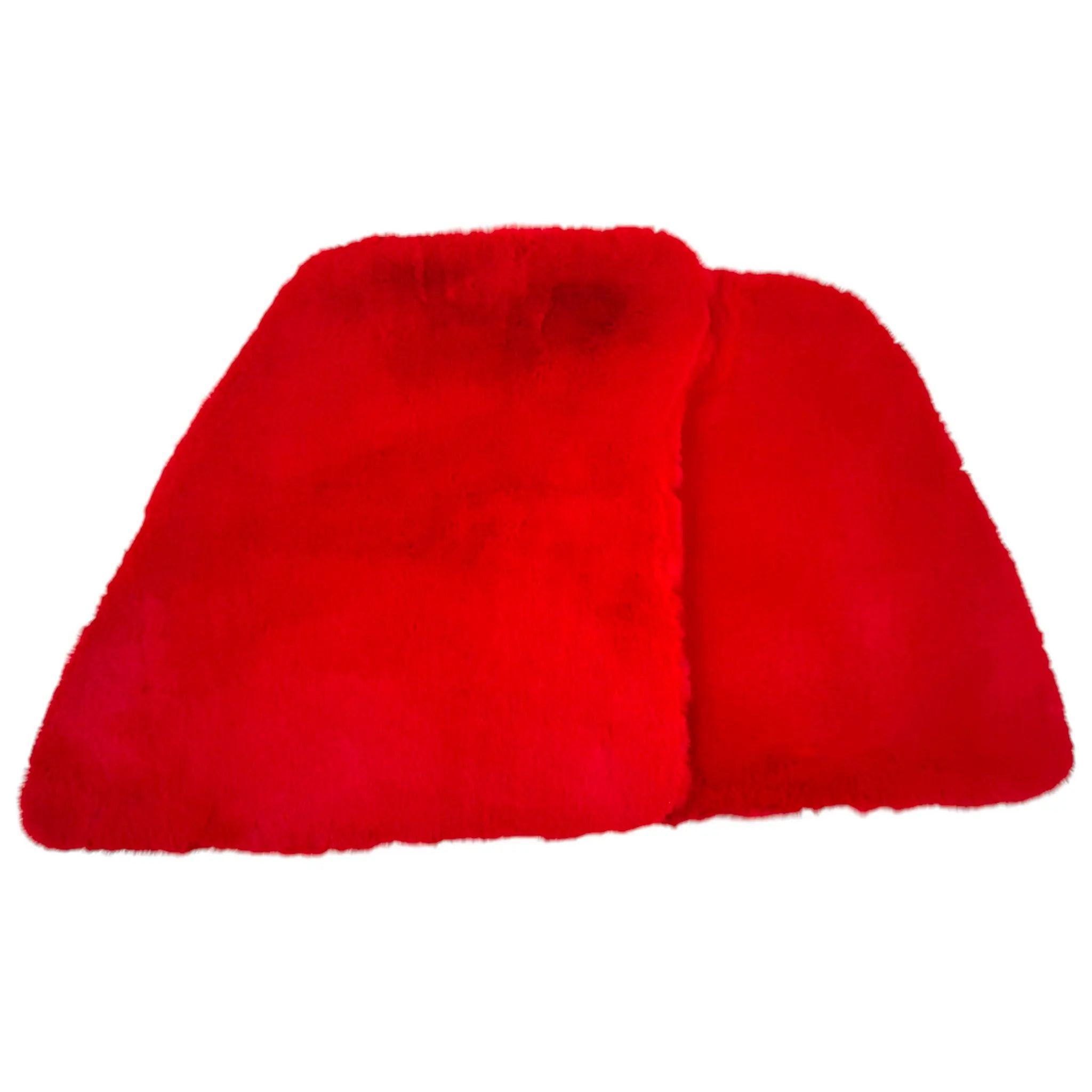 Red Sheepskin Floor Mats for Ferrari SF90 Stradale (2019-2024)