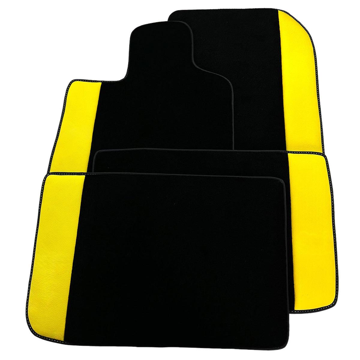 Custom Floor Mats for Rolls Royce Phantom VIII (2017-2024) with Yellow Leather - AutoWin