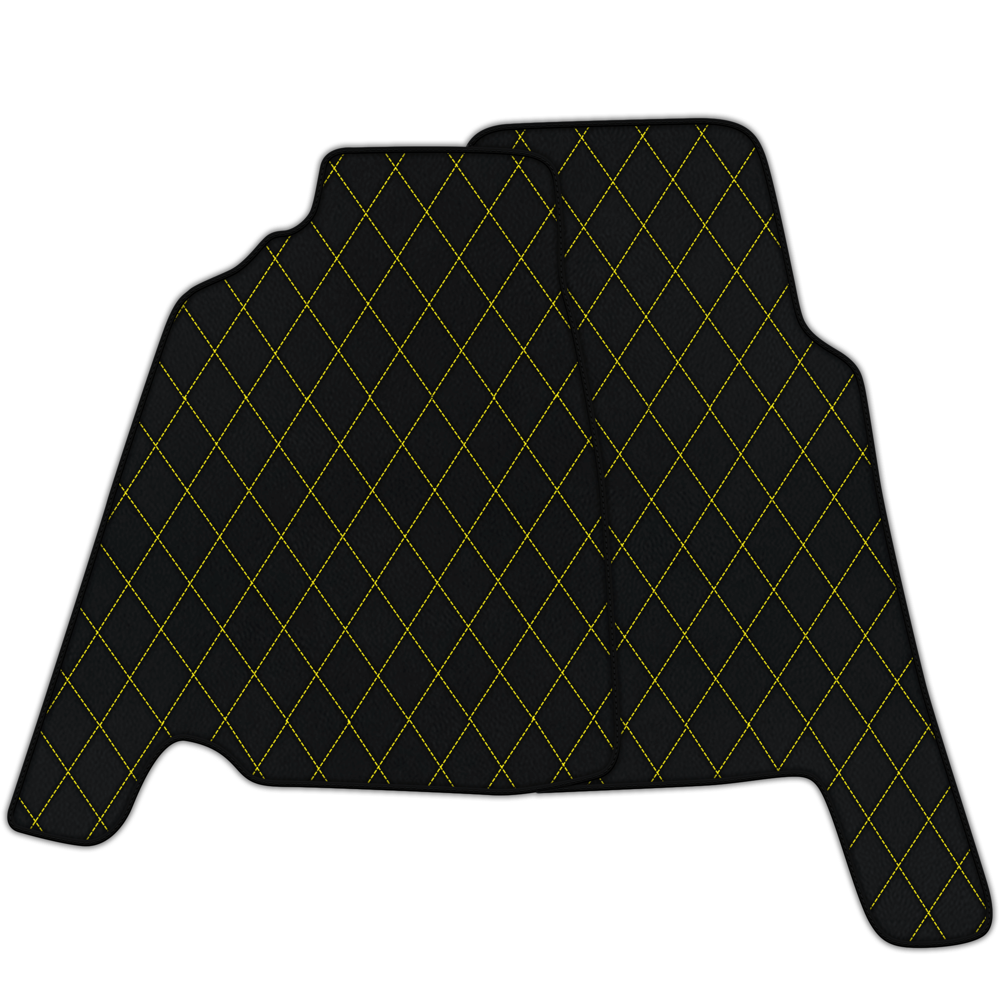 Customizable Leather Floor Mats with Single Diamond Pattern for Ferrari 456 (1992-2003)