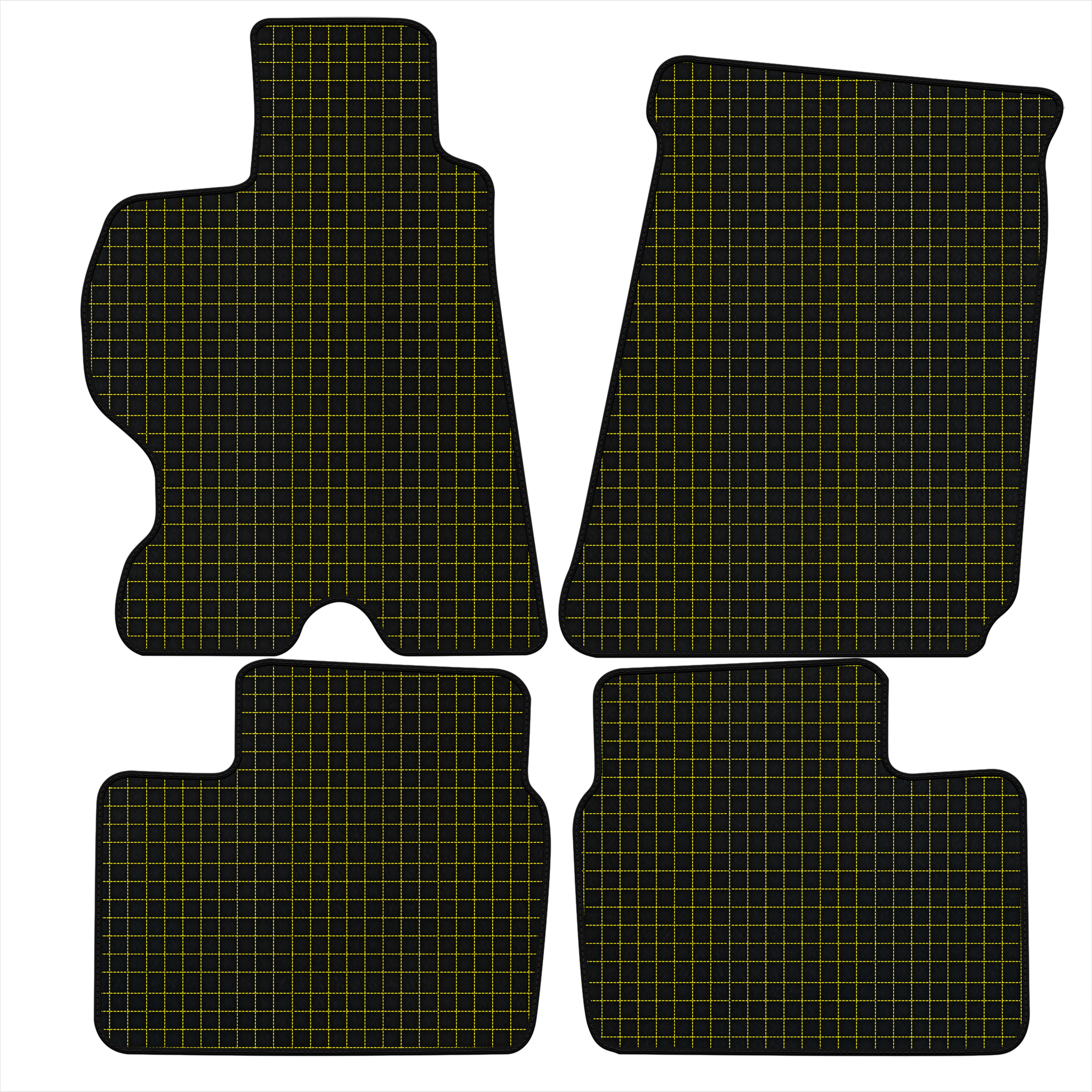 Customizable Leather Floor Mats with Square Pattern for Ferrari FF (2011-2016)