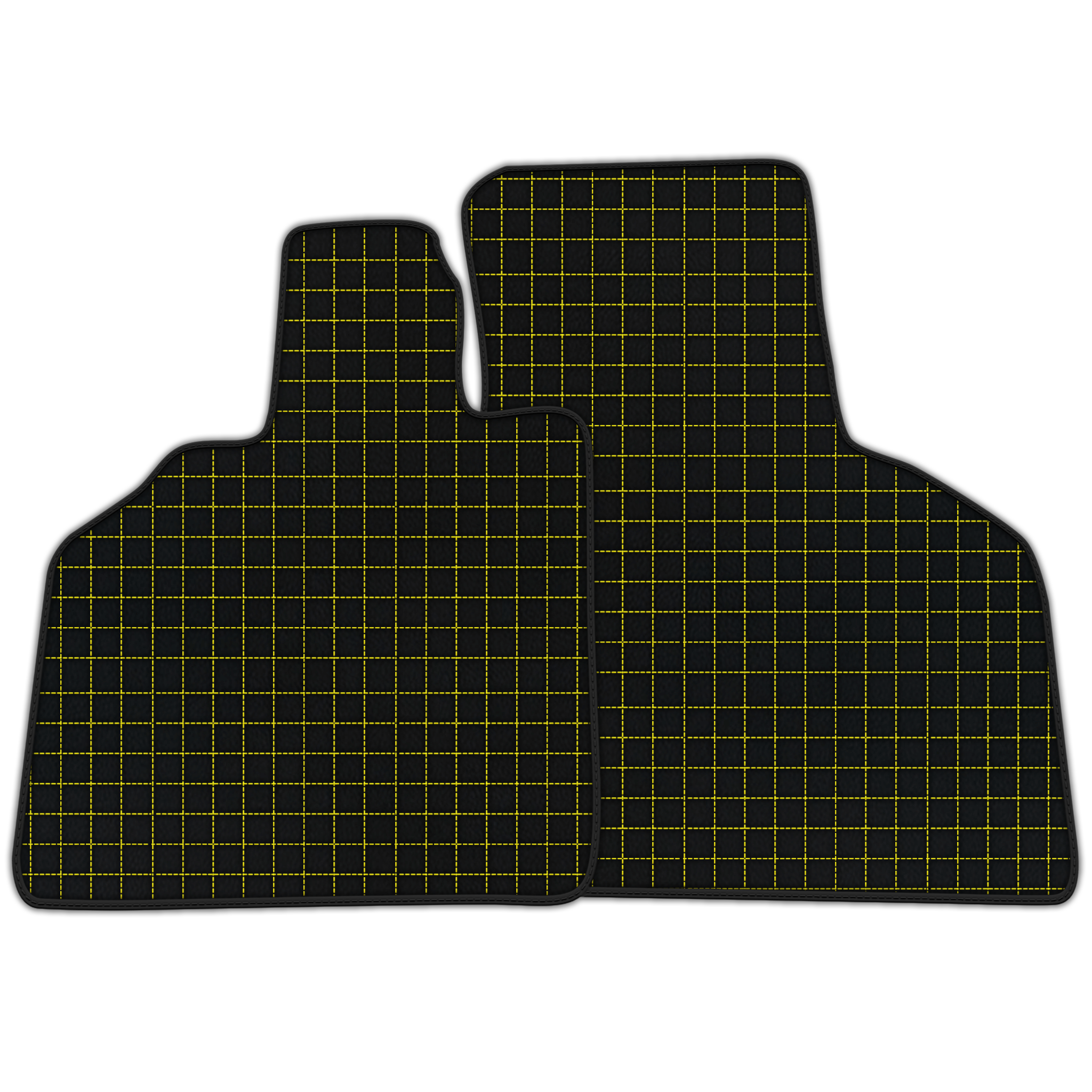 Customizable Leather Floor Mats with Square Pattern for Lamborghini Gallardo (2004-2014)