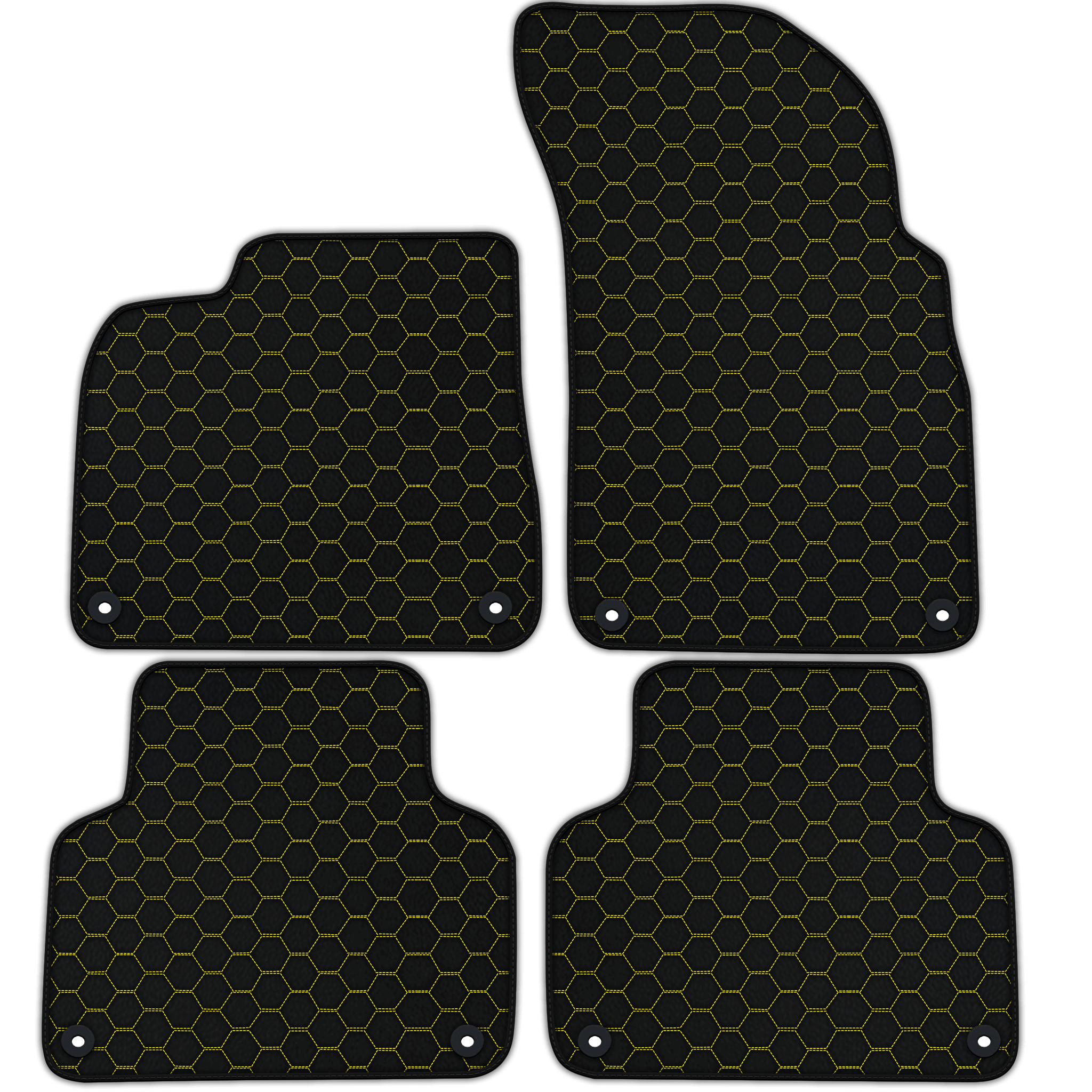 Customizable Leather Floor Mats with Symmetrical Hex Pattern for Lamborghini Urus (2018-2024)