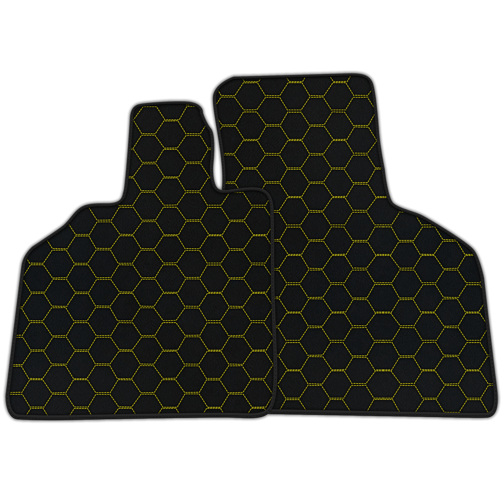 Customizable Leather Floor Mats with Symmetrical Hex Pattern for Lamborghini Gallardo (2004-2014)