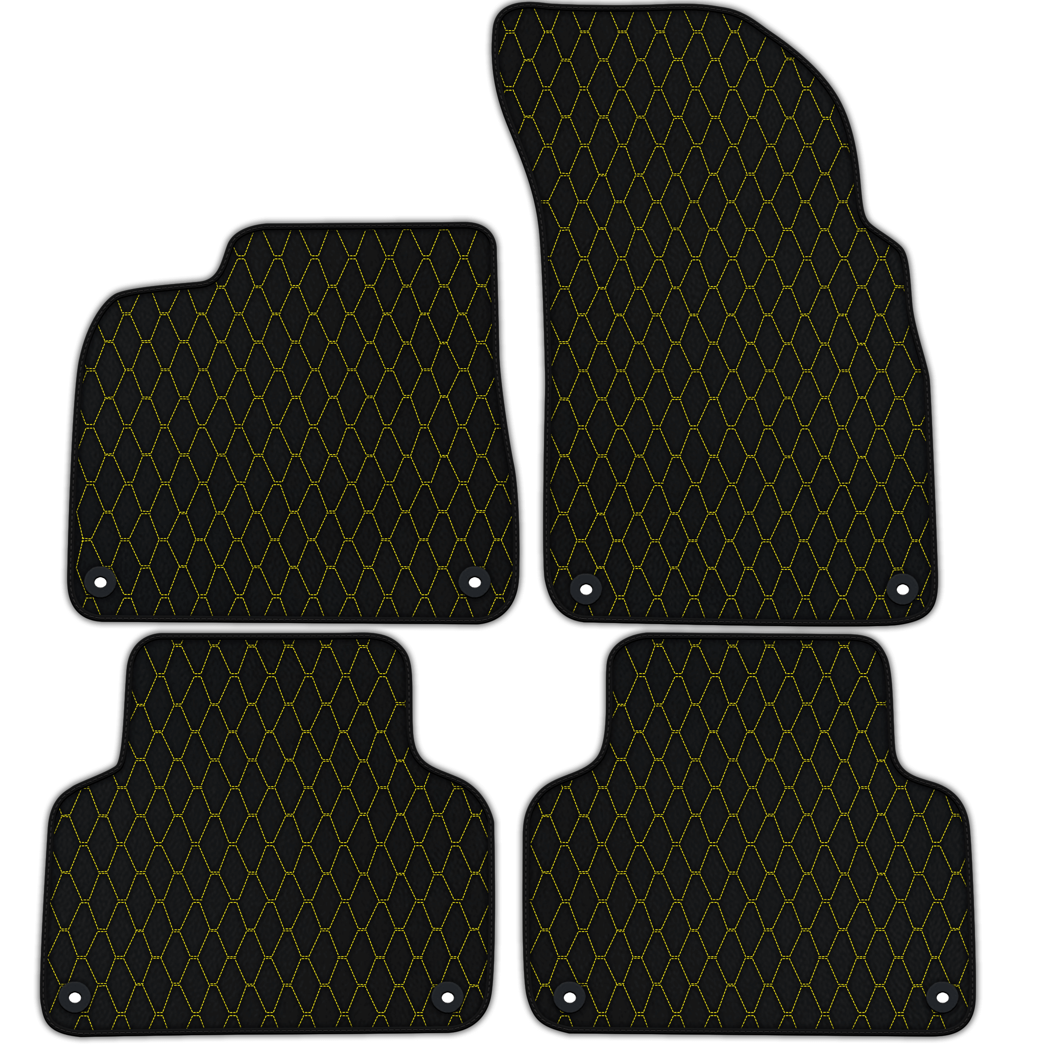 Customizable Viper Hex Pattern Leather Floor Mats for Audi Q7