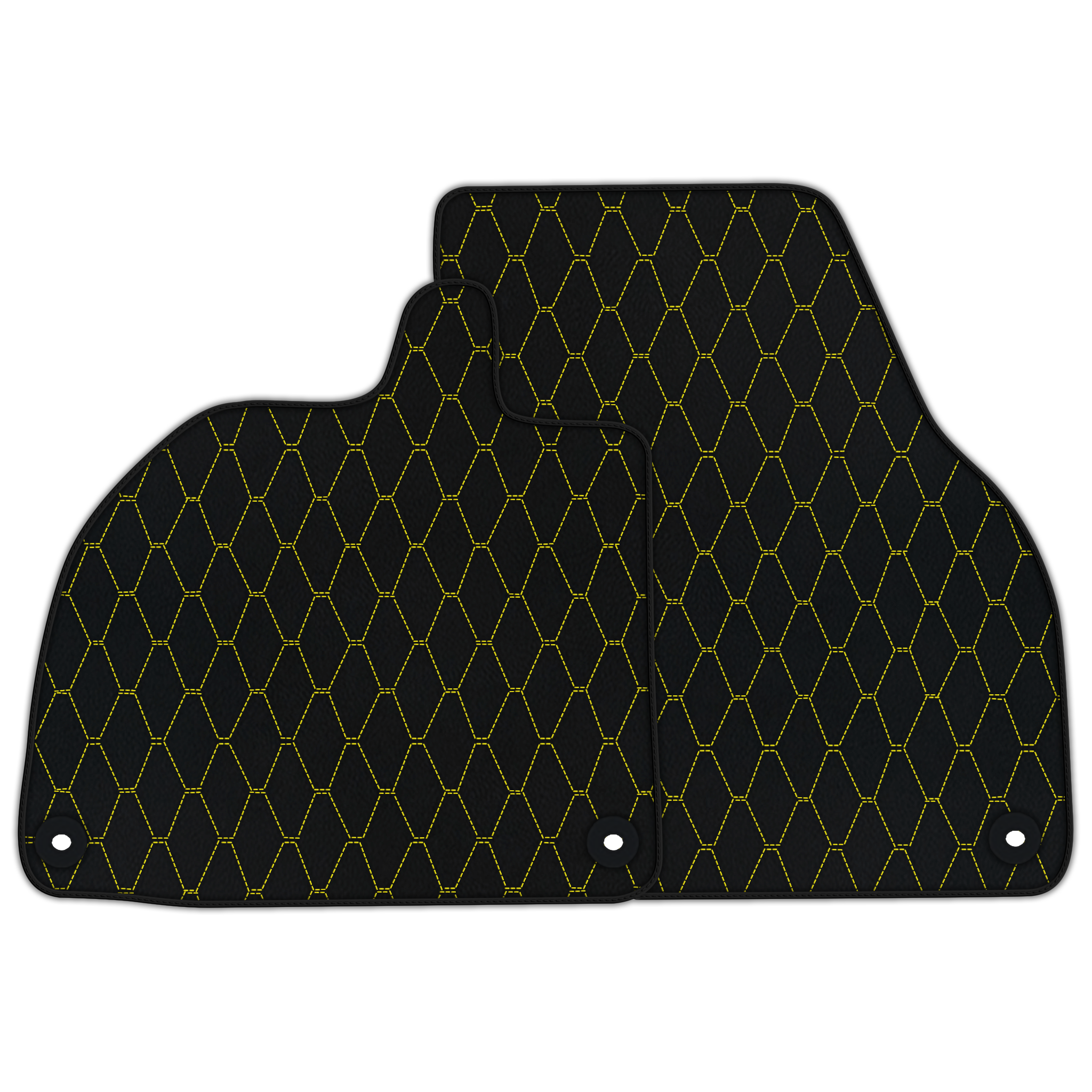 Customizable Leather Floor Mats with Vertical Hex Pattern for Lamborghini Revuelto (2024-2025)