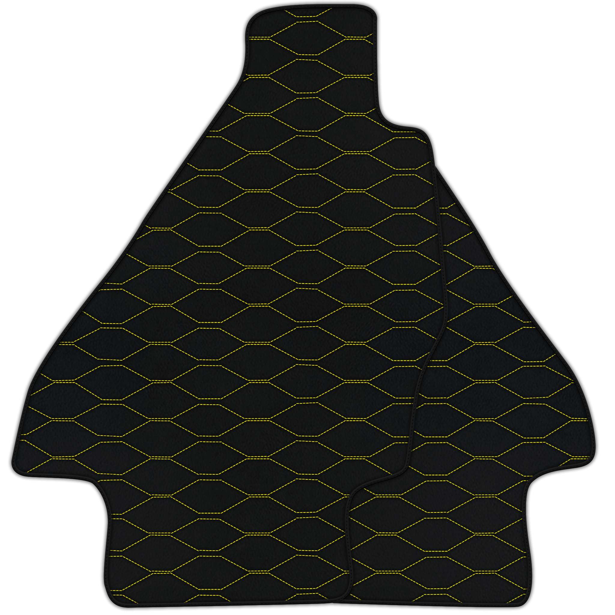 Customizable Leather Floor Mats with Viper Hex Pattern for Ferrari Dino GT4 (1973-1979)