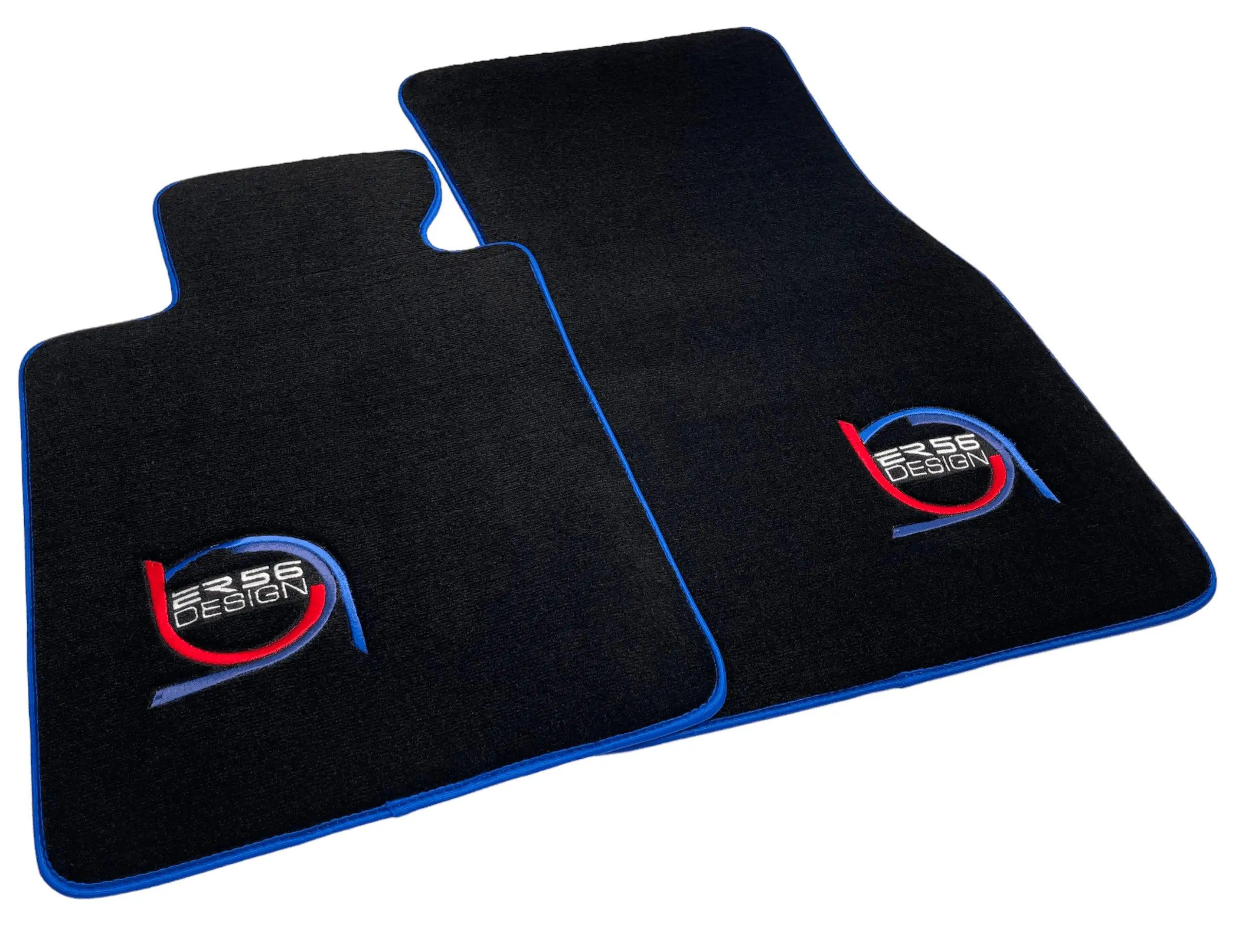 Black Floor Mats For BMW 4 Series G23 Convertible ER56 Design Limited Edition Blue Trim - AutoWin