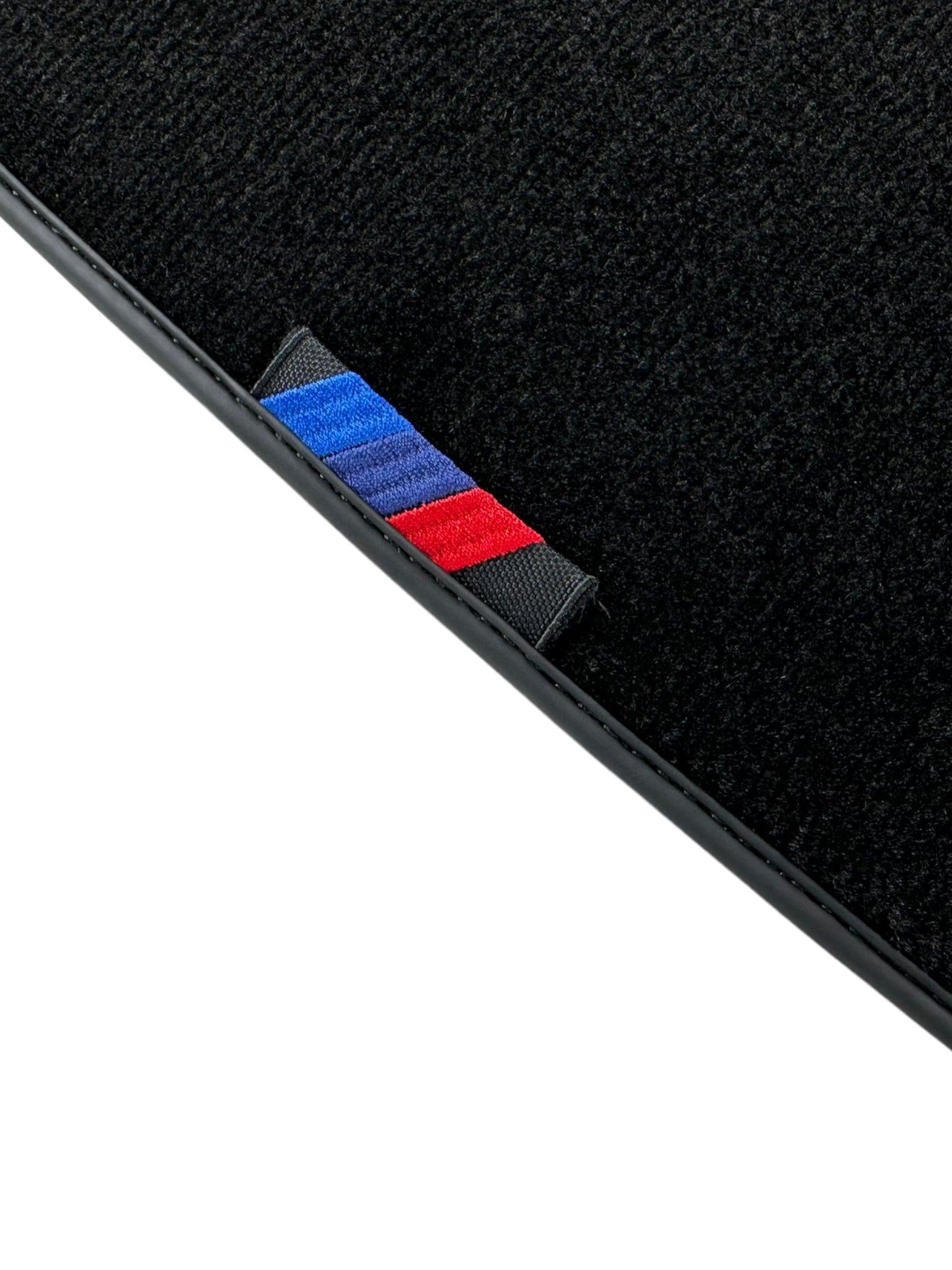 Black Floor Mats For BMW Z4 Series G29 With 3 Color Stripes Tailored Set Perfect Fit - AutoWin