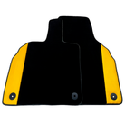 Customizable Black Floor Mats for Lamborghini Aventador with Yellow (Giallo Taurus) Nappa Leather