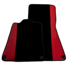 Black Floor Mats For McLaren MP4-12C (2011–2014) With Red Leather