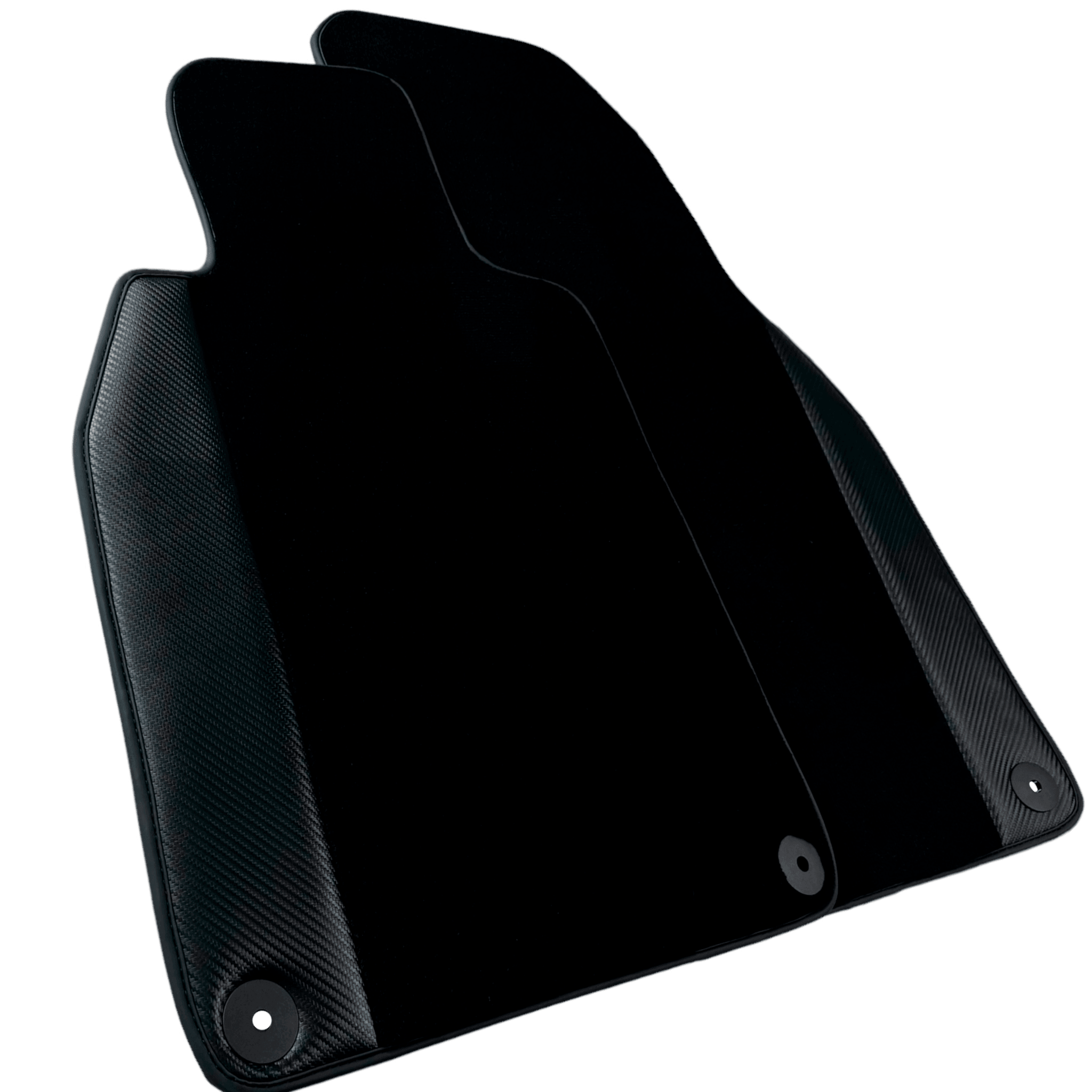 Black Floor Mats for Porsche Taycan (2020-2023) with Carbon - AutoWin