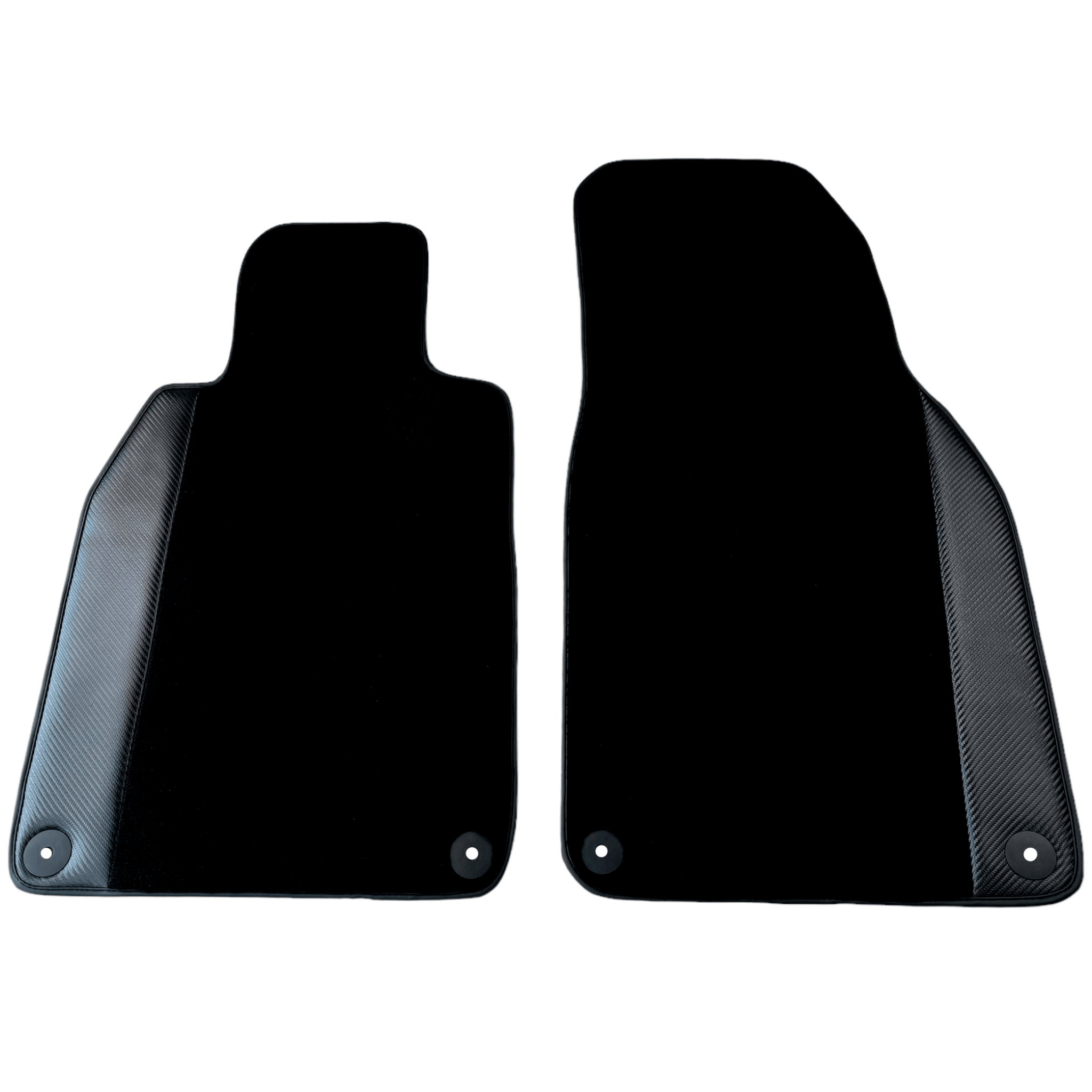 Black Floor Mats for Porsche Taycan (2020-2023) with Carbon - AutoWin