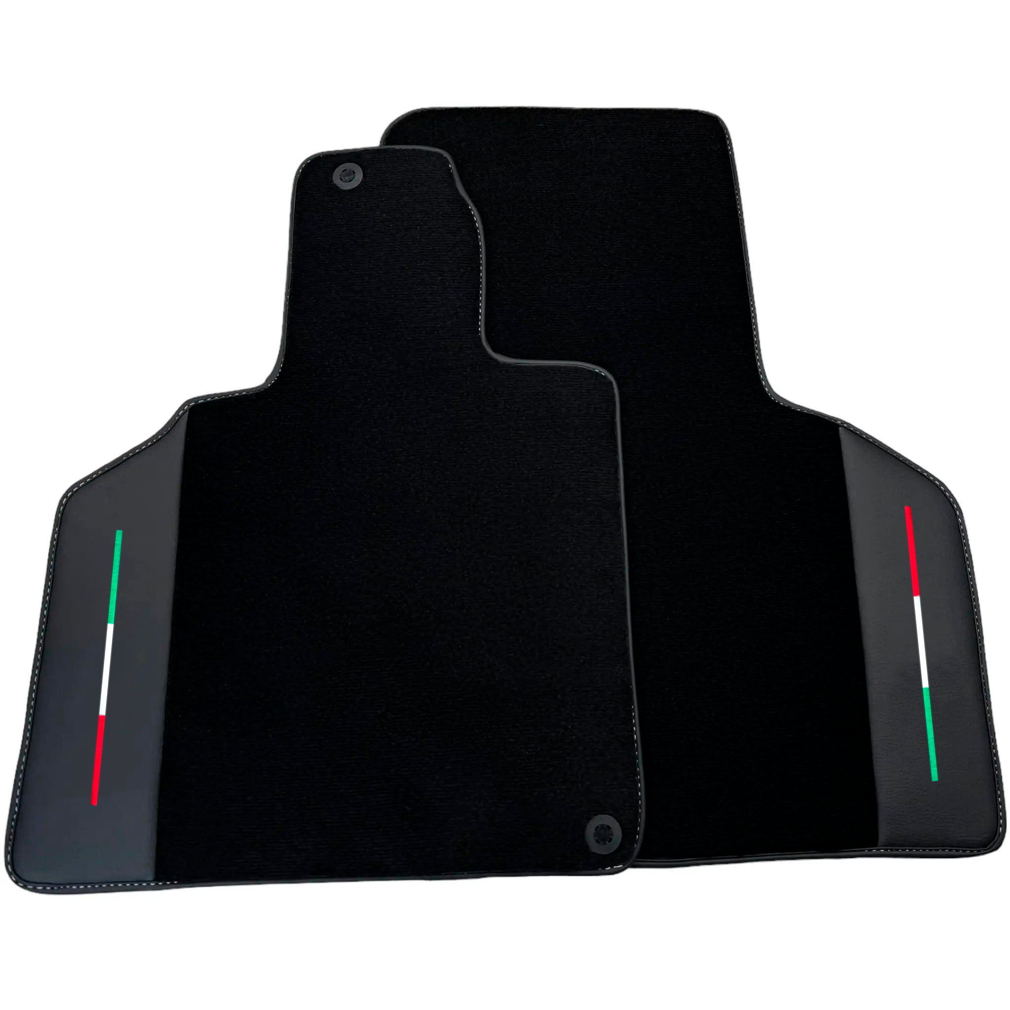 Customizable Black Floor Mats with Leather for Lamborghini Gallardo (2004-2014) - Fighter Jet Edition - AutoWin