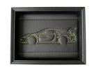 Porsche 911 Model 992 Leather Wall Art: Luxury Embroidered Decor