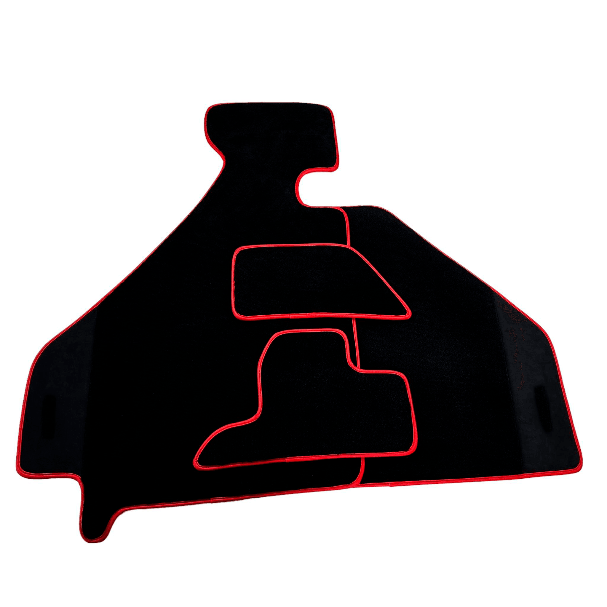 Black Floor Mats For Ferrari F355 1994-1999 With Alcantara Leather - AutoWin