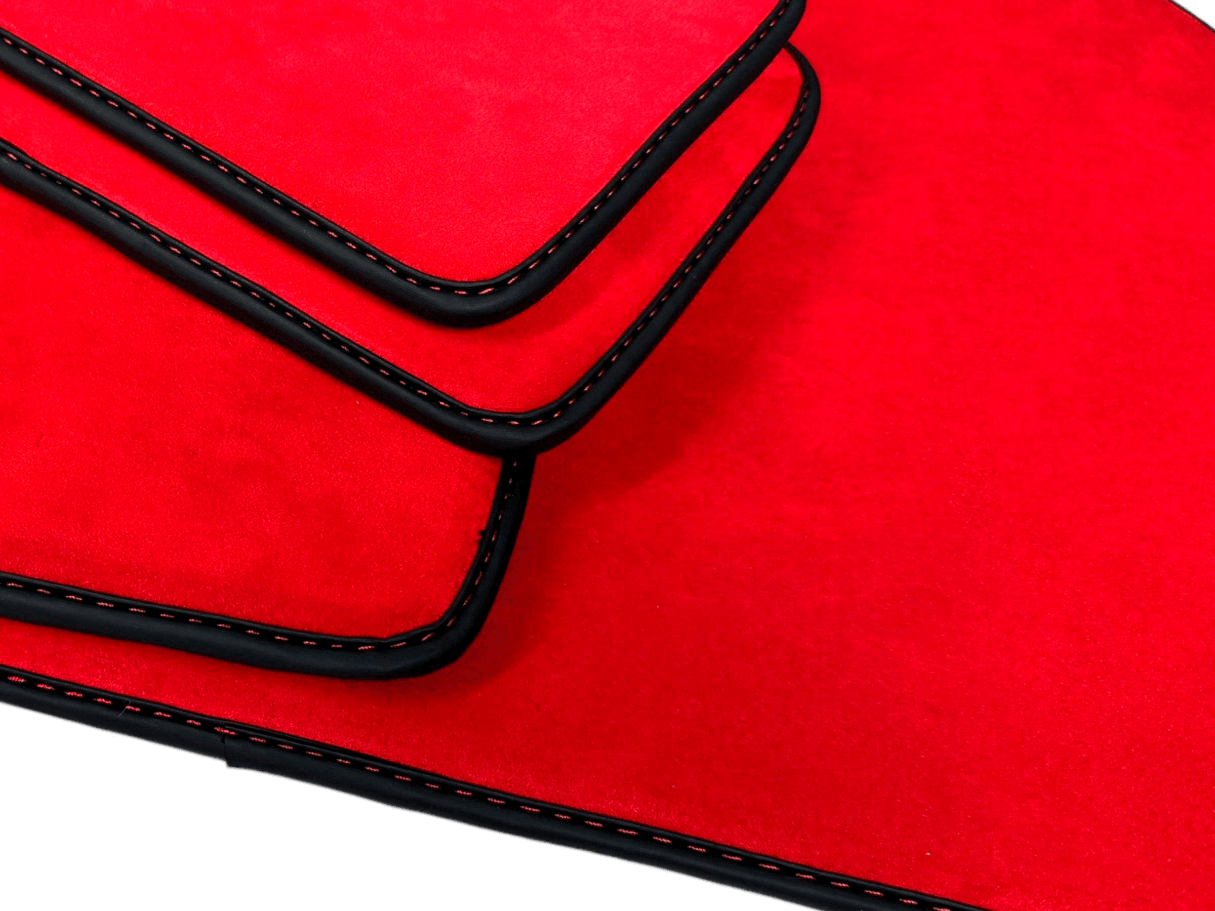 Red Alcantara Floor Mats For Ferrari F355 1994-1999 - AutoWin