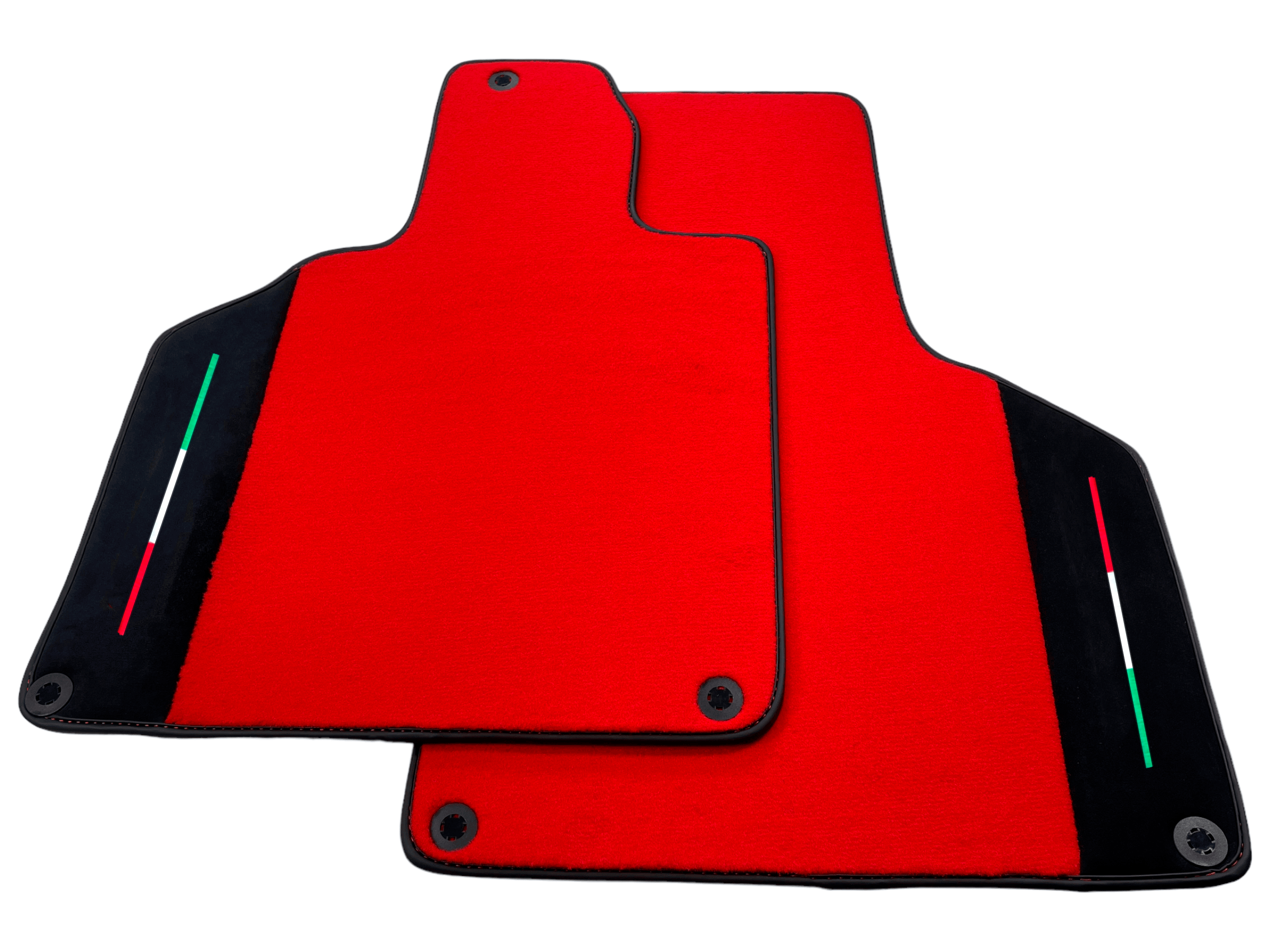 Customizable Red Floor Mats for Lamborghini Gallardo With Alcantara Leather - AutoWin