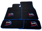 Black Floor Mats For BMW 3 Series E36 Convertible ER56 Design Limited Edition Blue Trim - AutoWin