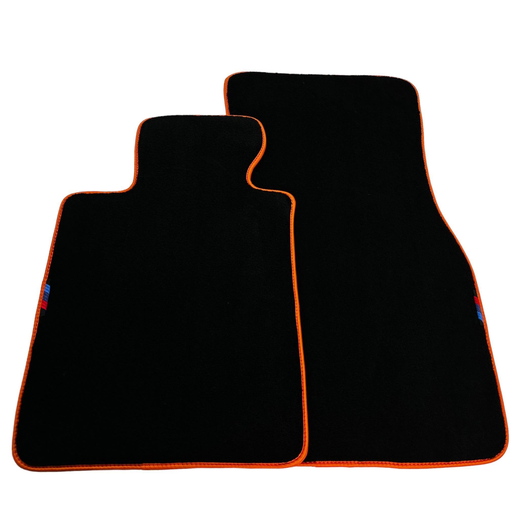 Black Floor Floor Mats For BMW 4 Series F32 | Orange Trim